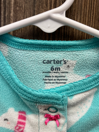 Girls 6 mo Polar Bear Fleece Sleeper