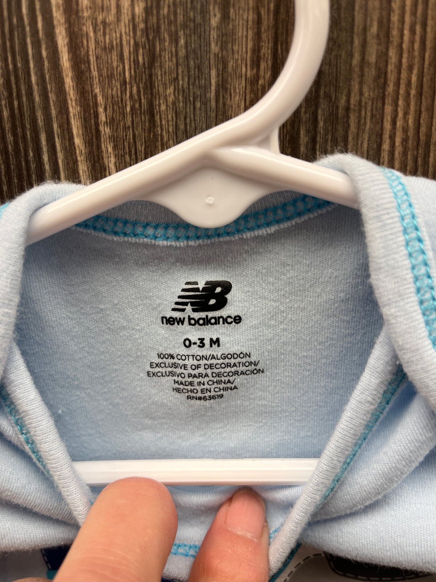 Boys 0-3 mo Blue New Balance Onesie with Shoe