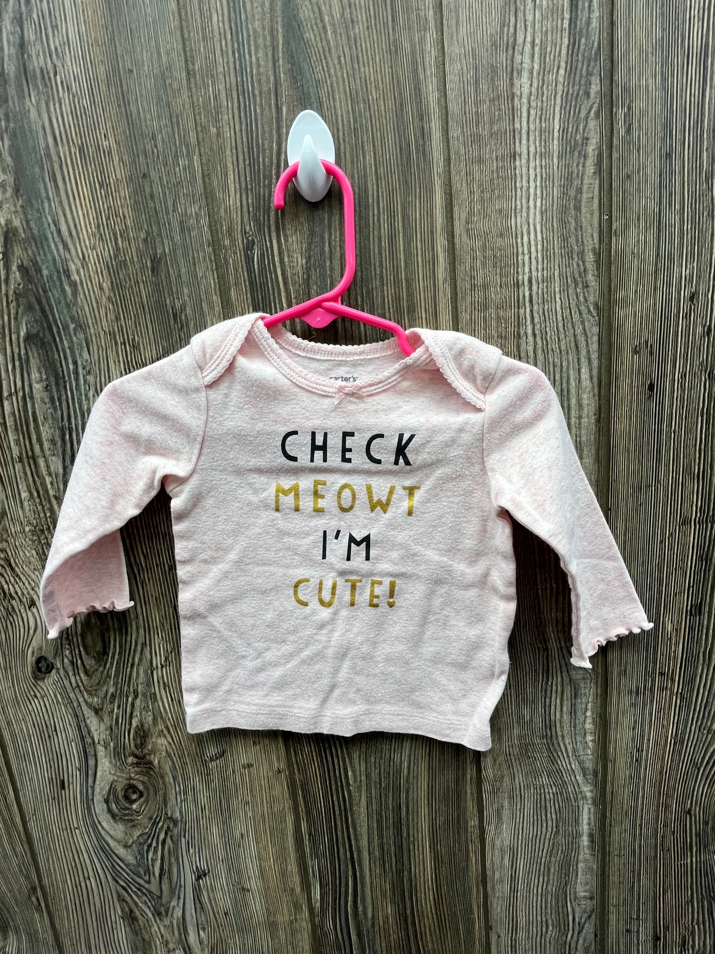 Girl 9 mo Check Meowt Shirt