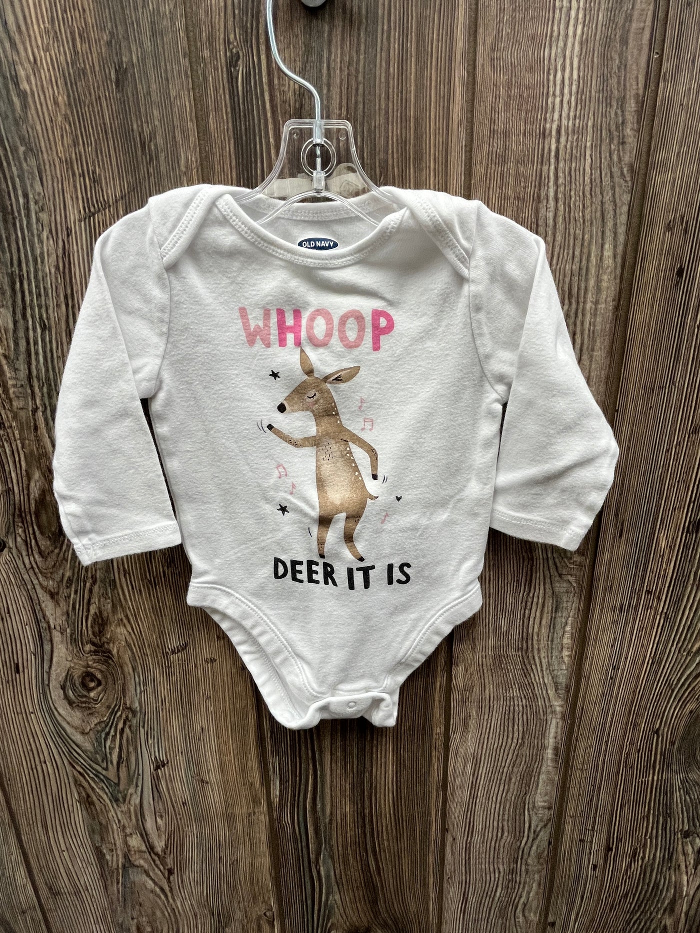 Girls 6-12 mo Whoop Deer It Is Onesie