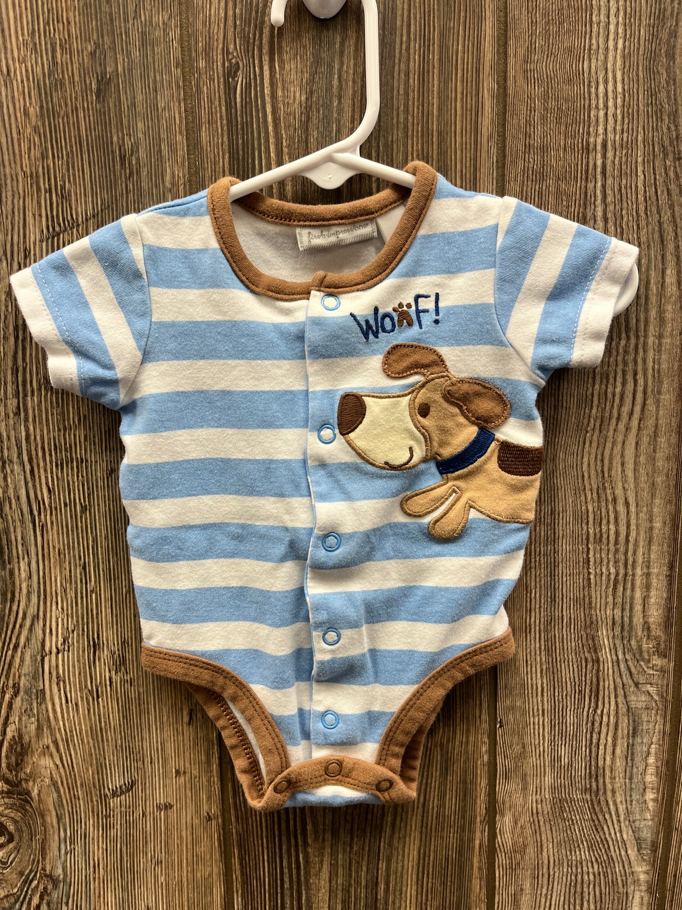 Boys 0-3 mo Woof Puppy Onesie