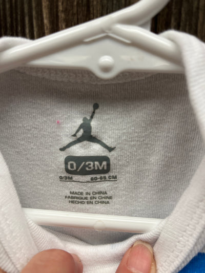 Boys 0-3 mo White Air Jordan Onesie