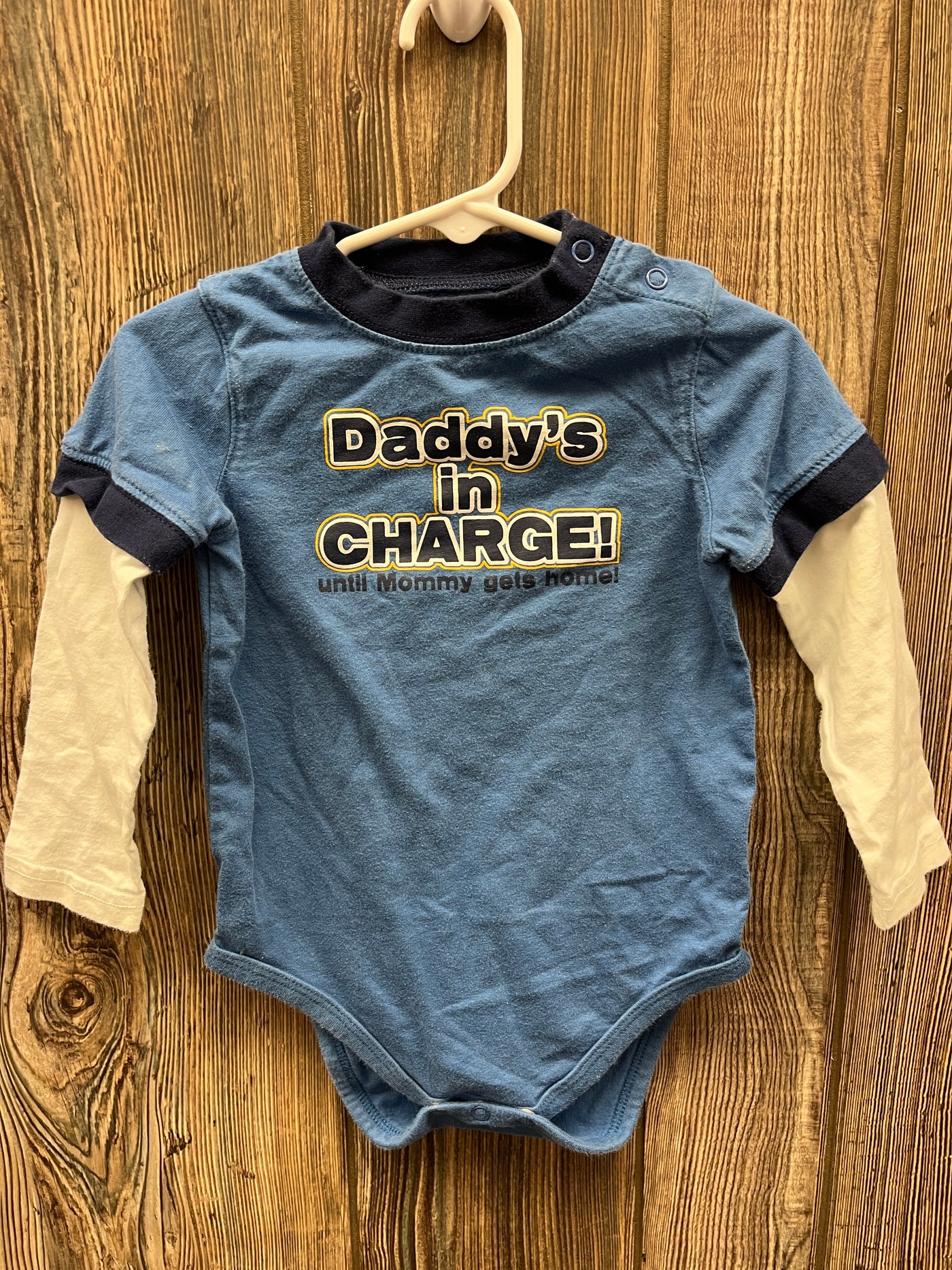 Boys 24 mo Blue Daddys in Charge Onesie