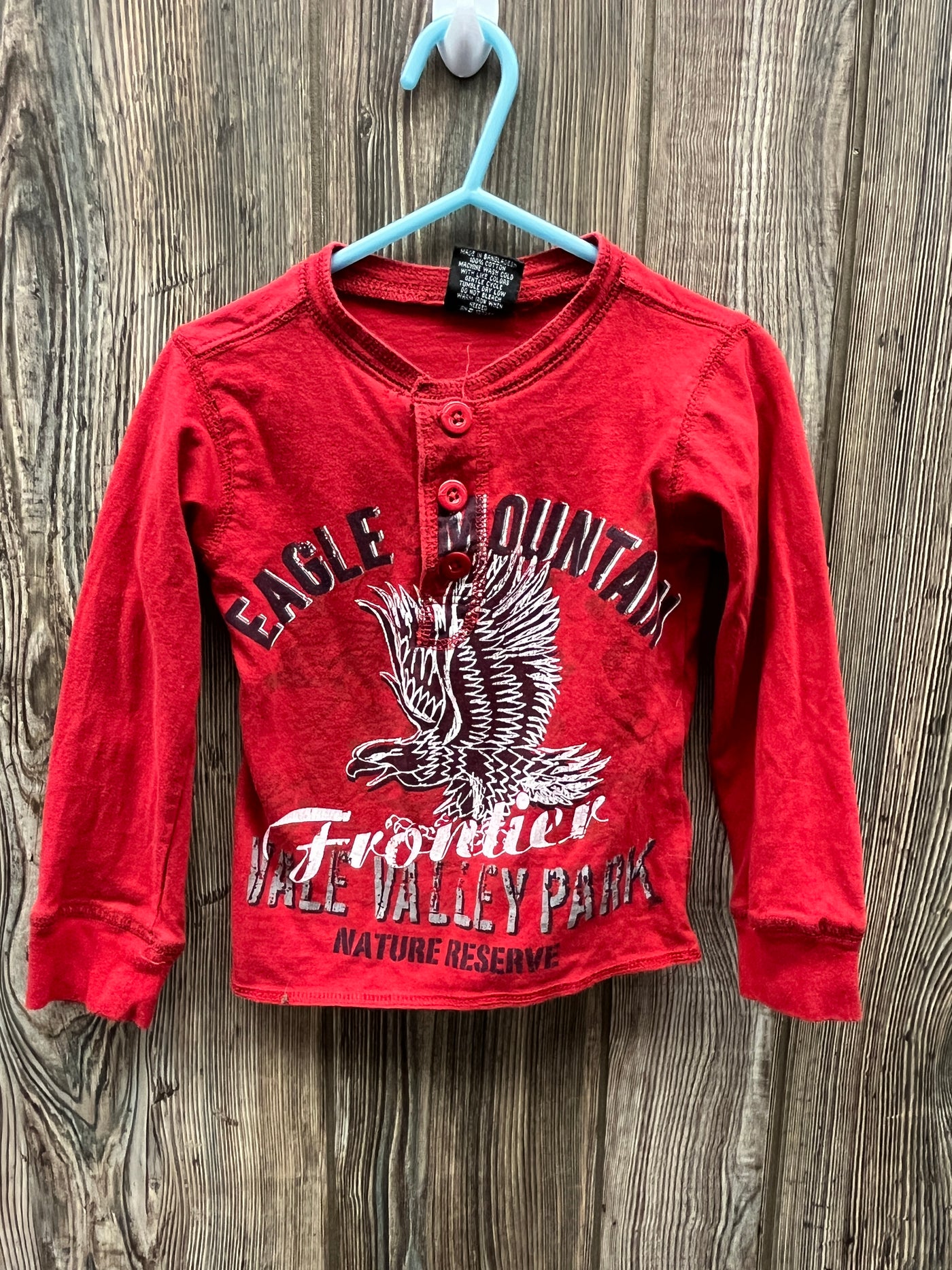 Boys 3T Red Eagle Long Sleeve Shirt