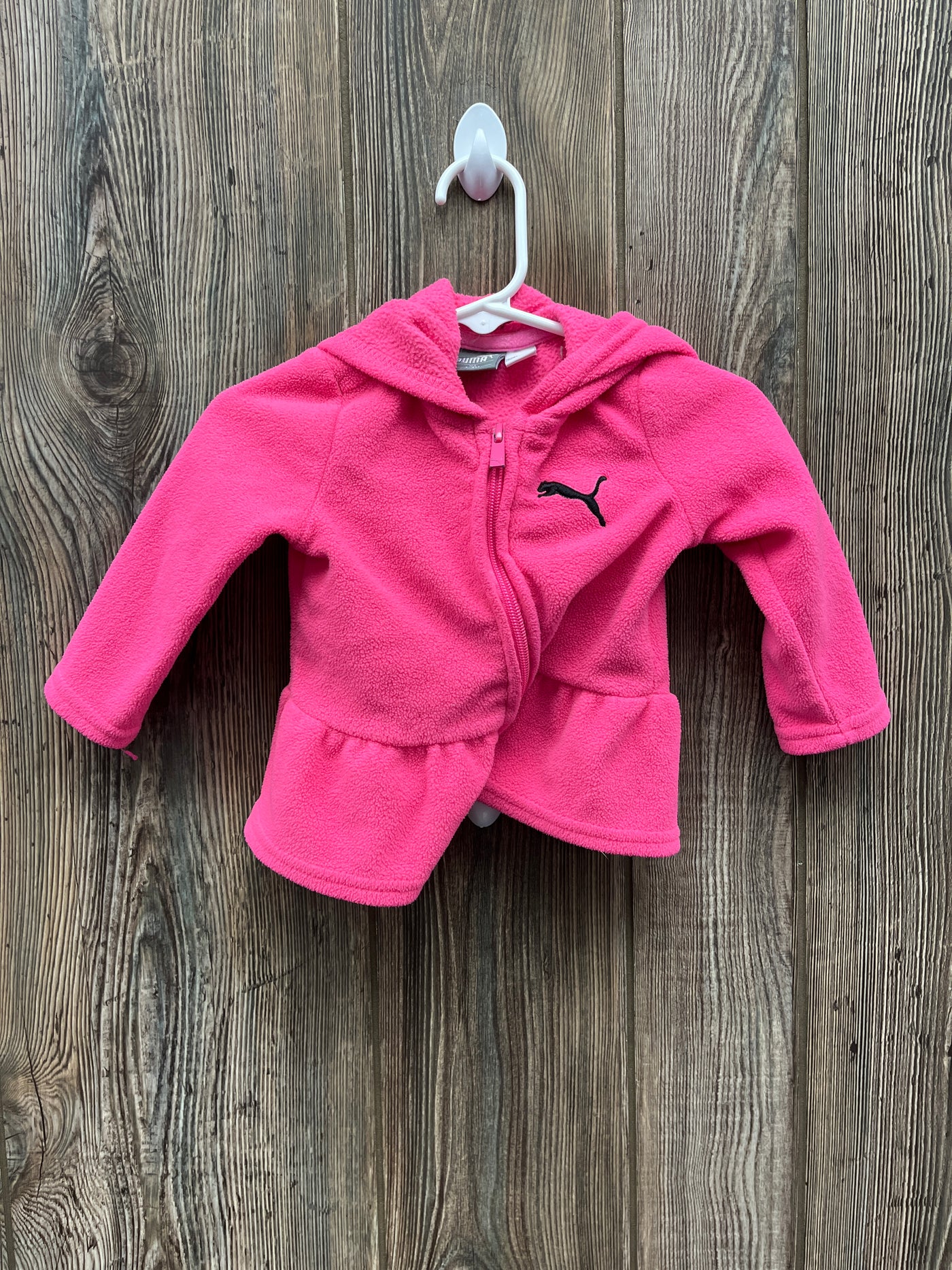 Girls 3-6 mo Pink Puma Zip Up Hoodie