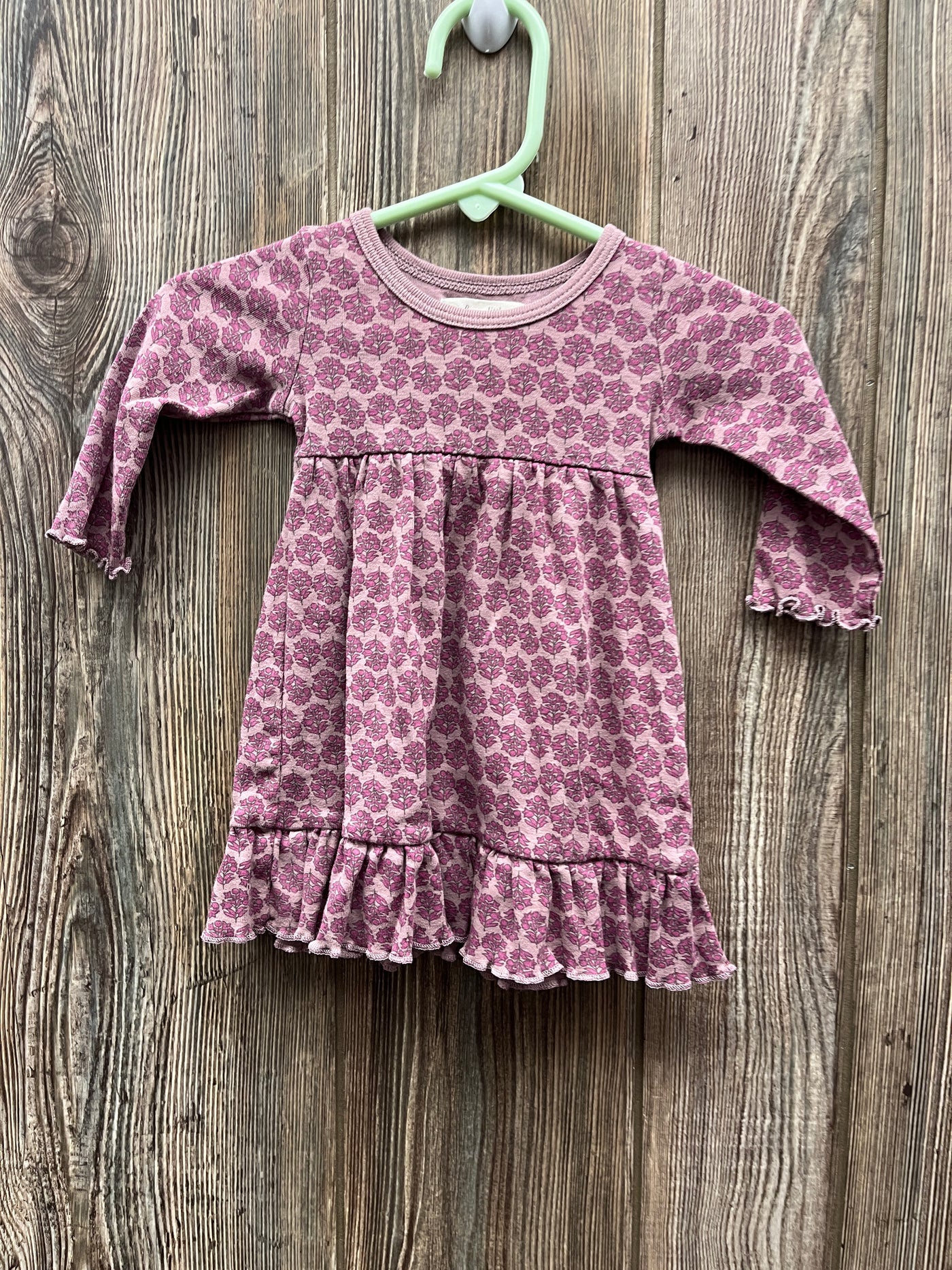 Girl 3-6 mo Little Peanut Purple Long Sleeve Dress