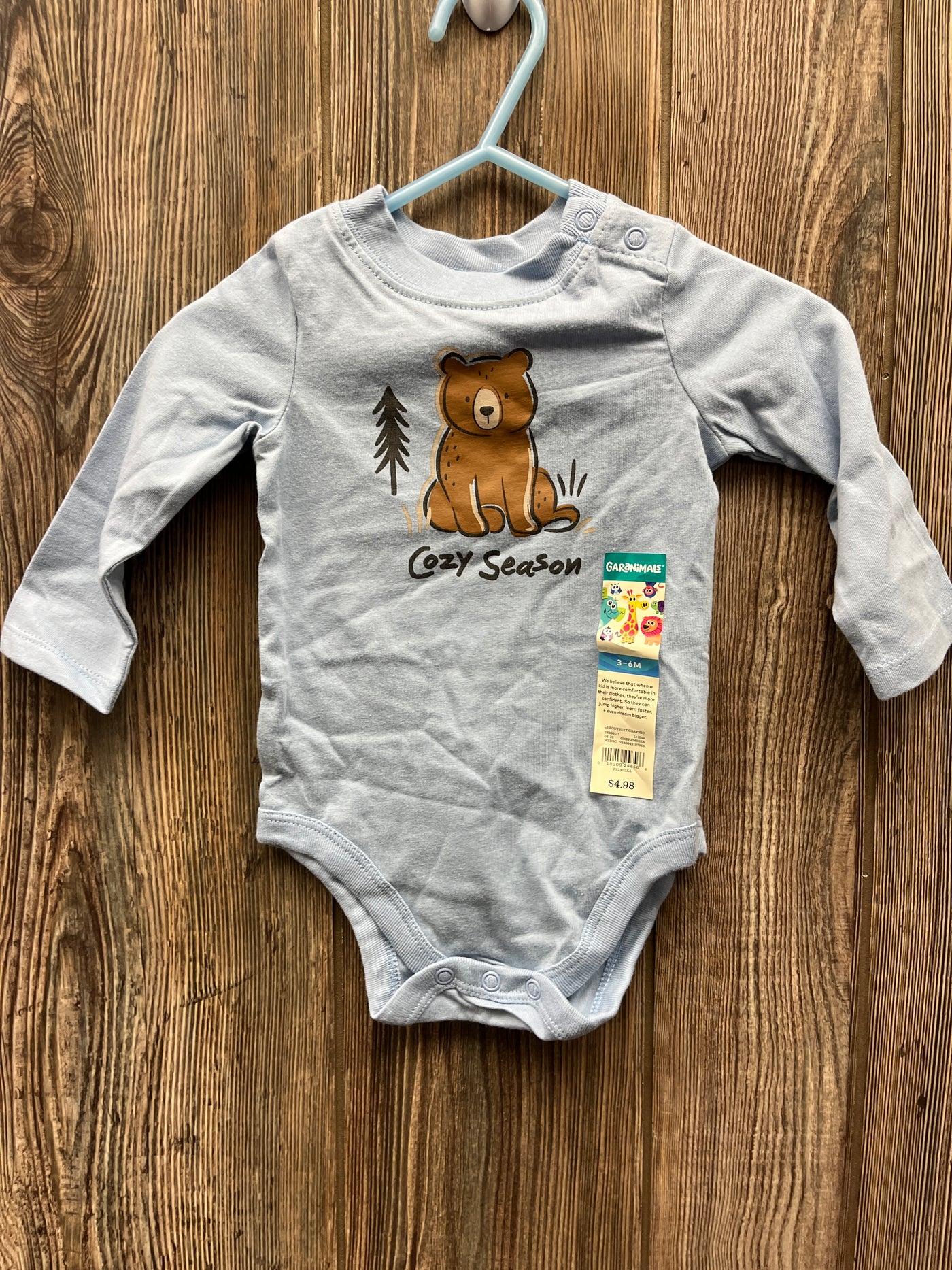 Boys 3-6 mo NEW Cozy Season Bear Onesie