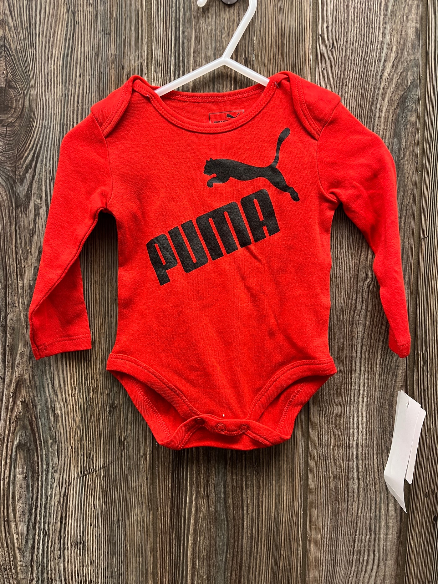 Boys 0-3 mo NEW Red Puma Onesie