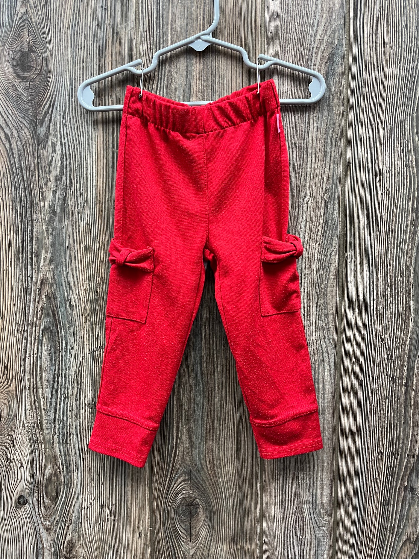 Girls 24 mo Red Sweat Pants with Pockets