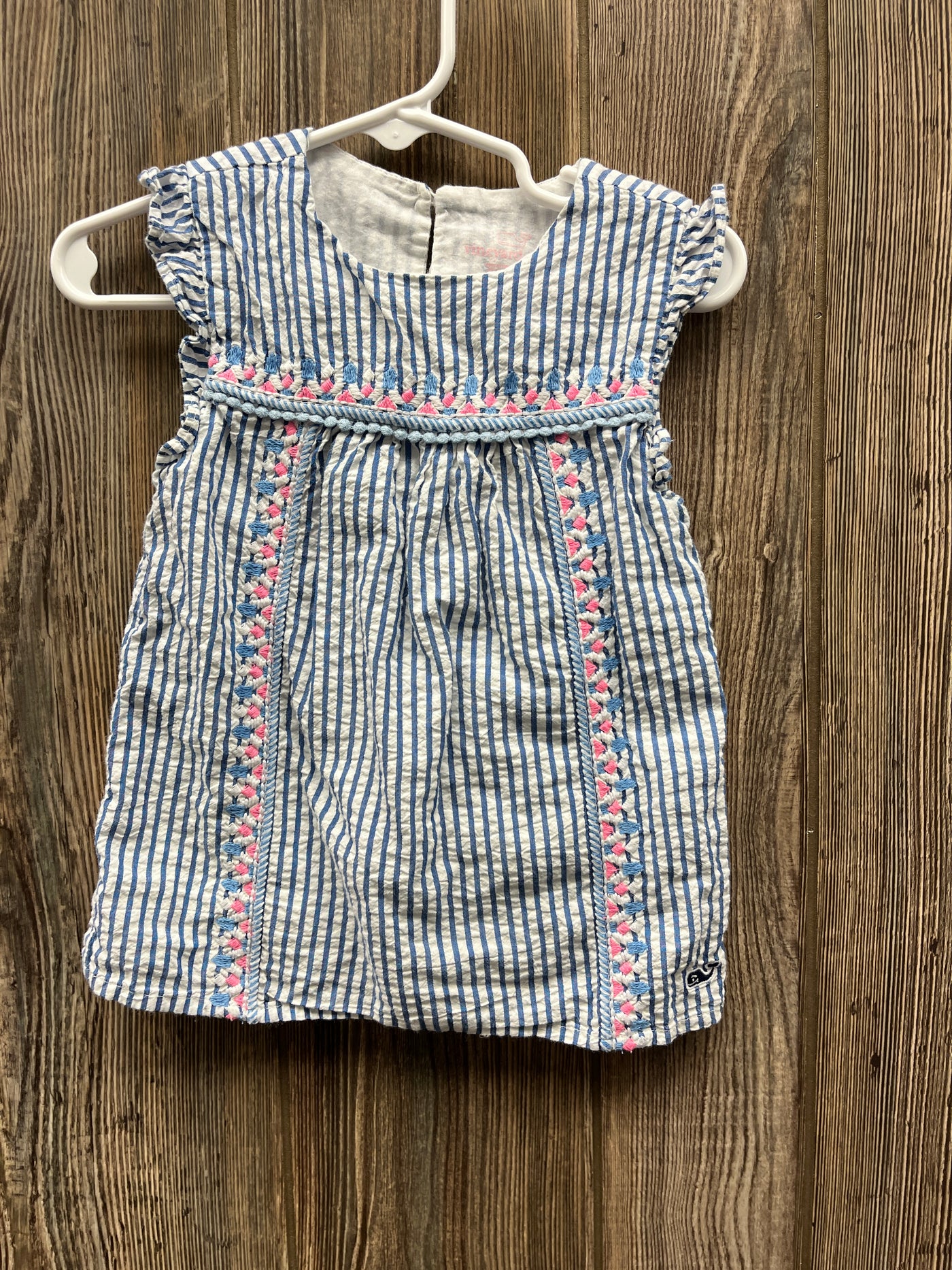 Girl 12-18 mo Vineyard Vine Blue Striped Dress