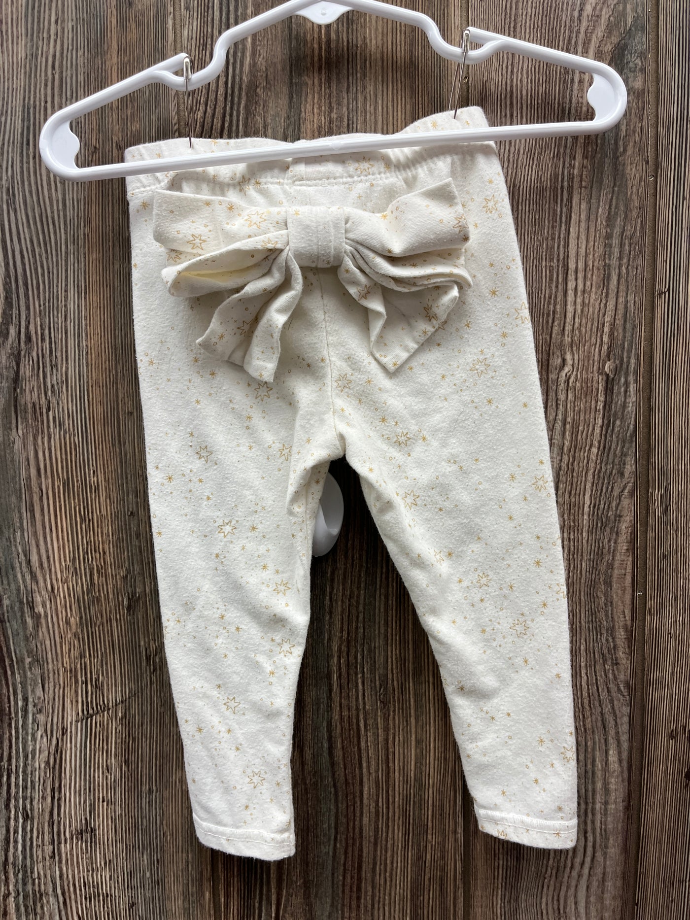 Girls 12 mo Cream Pants with Bow on Back