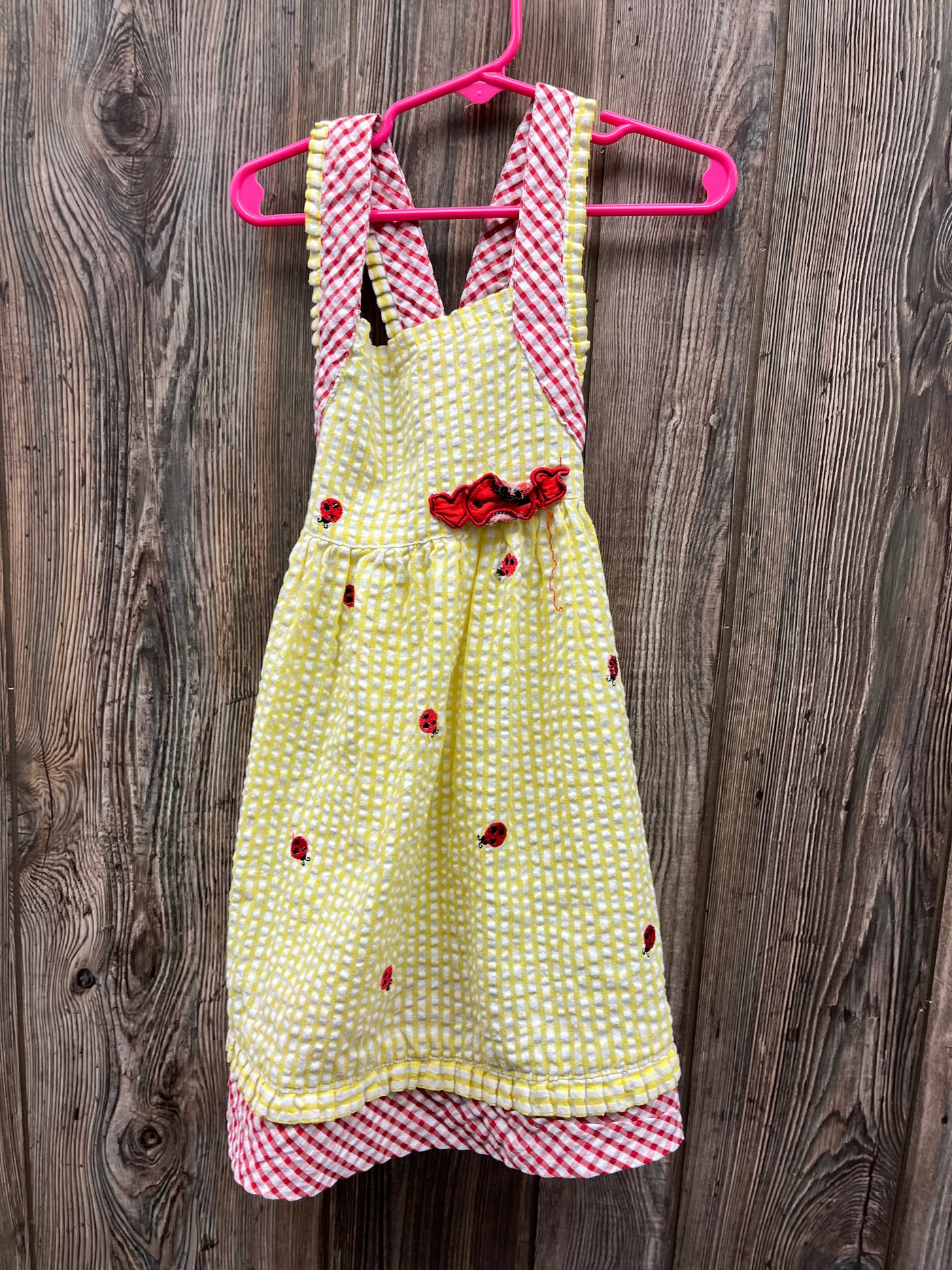 Girl 6 Yellow Dress with Lady Bugs