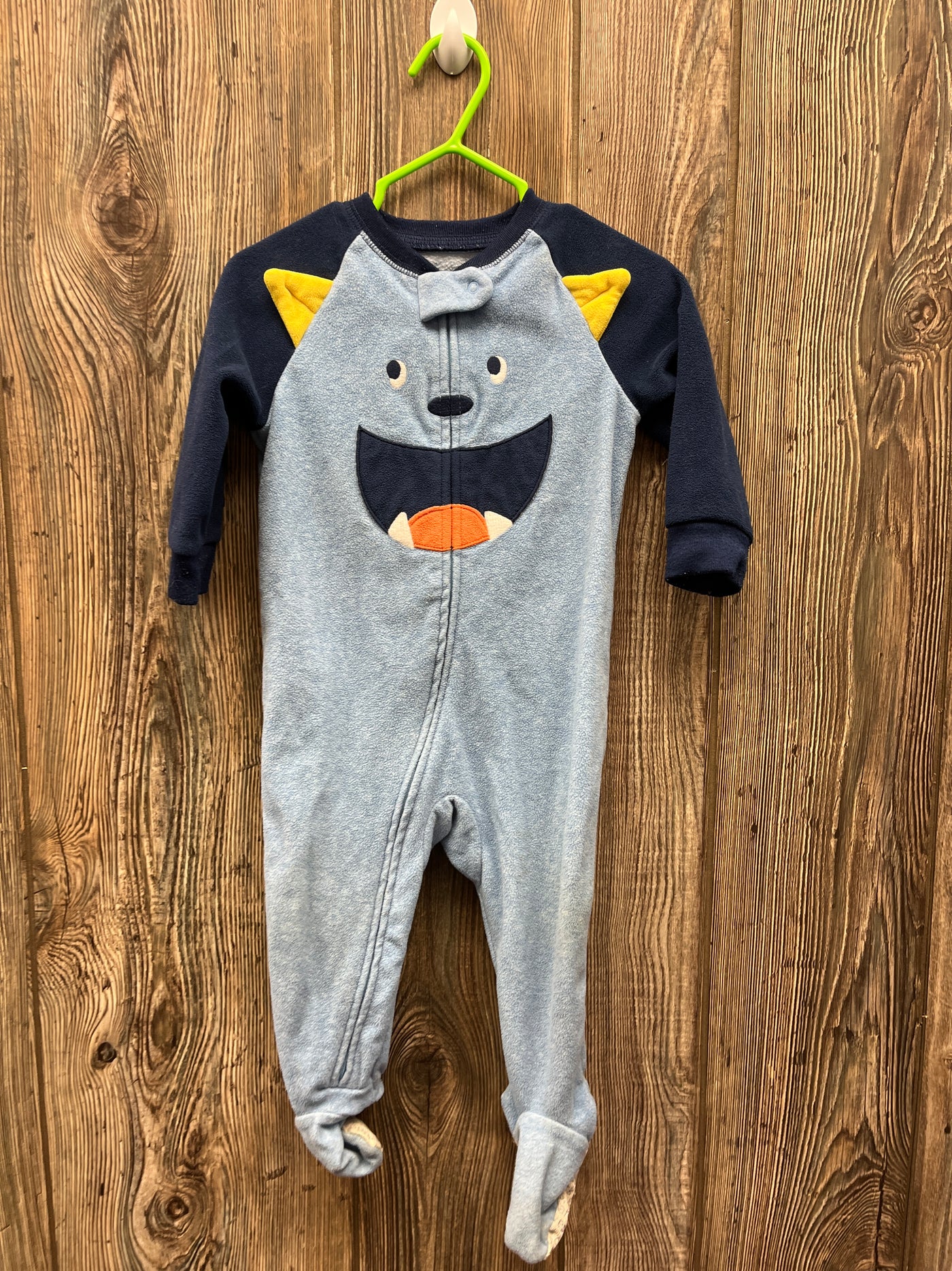 Boys 12 mo Blue Monster Fleece Sleeper