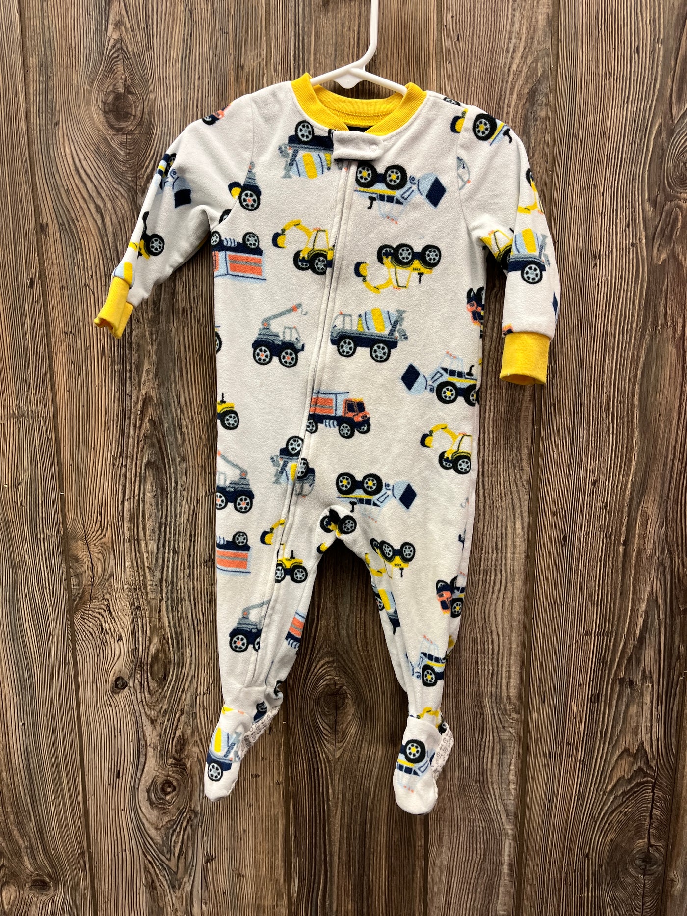 Boys 12 mo Construction Vehicles Fleece Sleeper