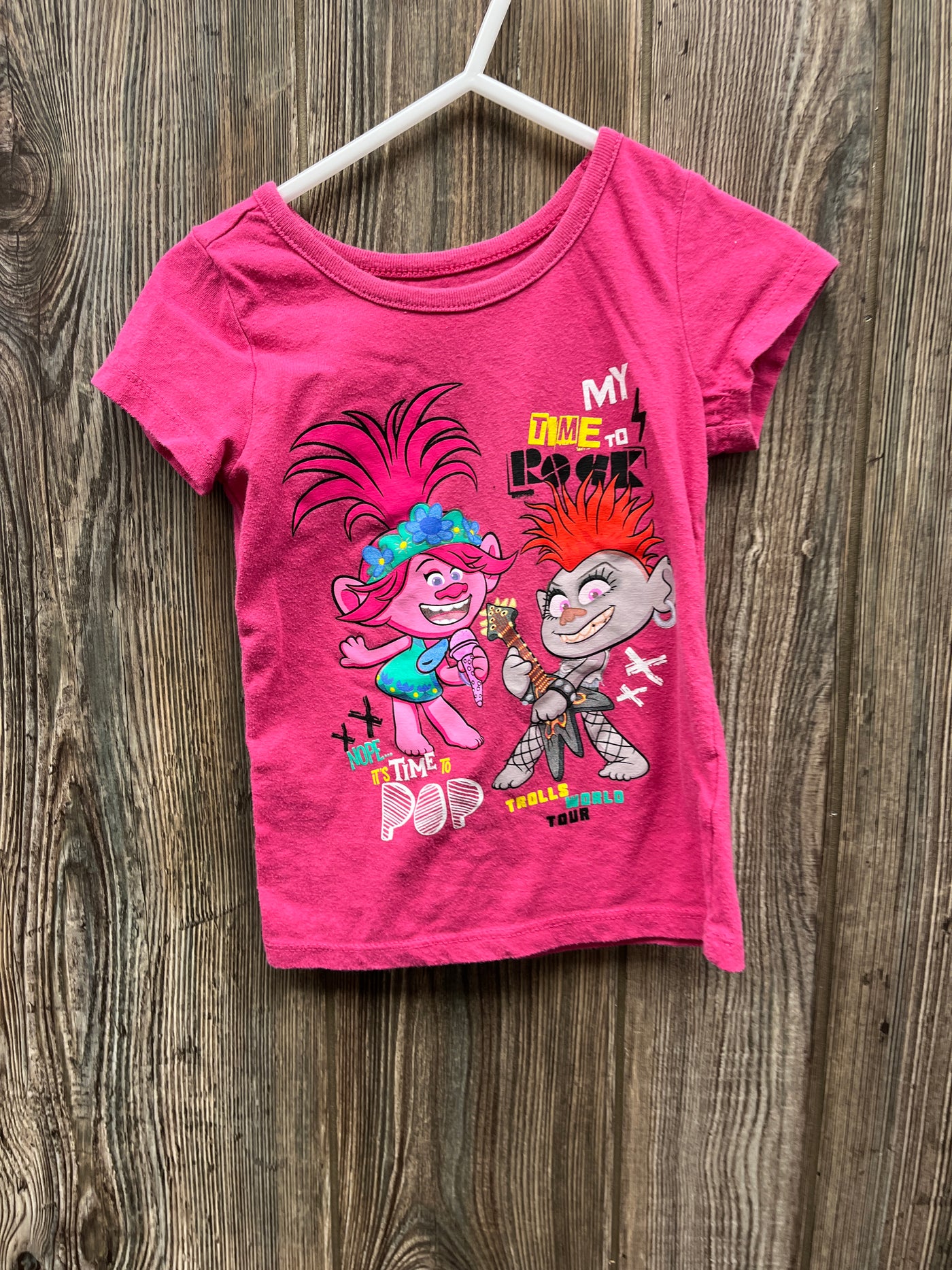 Girl 3/4 Trolls Short Sleeve Shirt