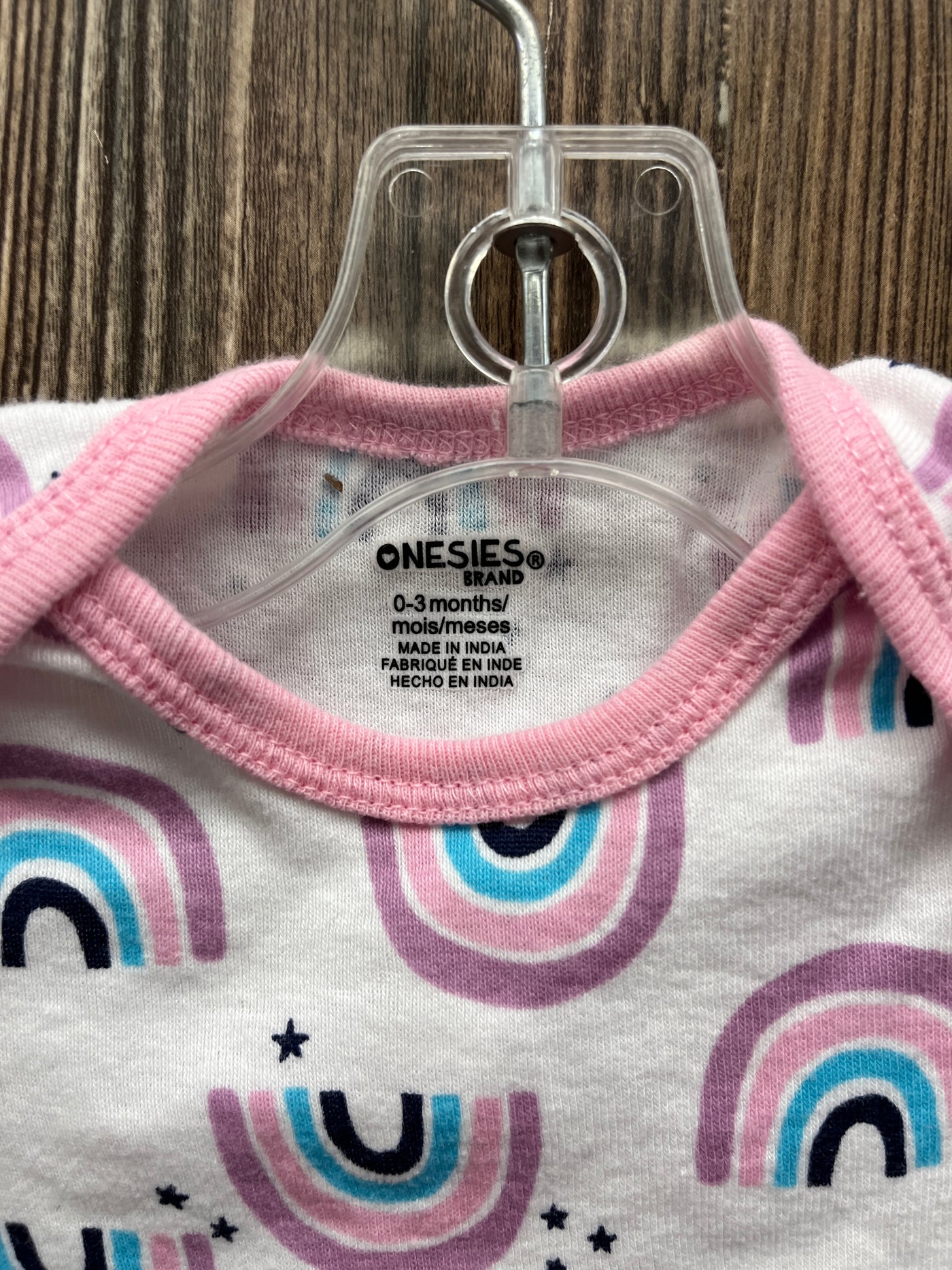 Girl 0-3 mo Pink Rainbow Onesie