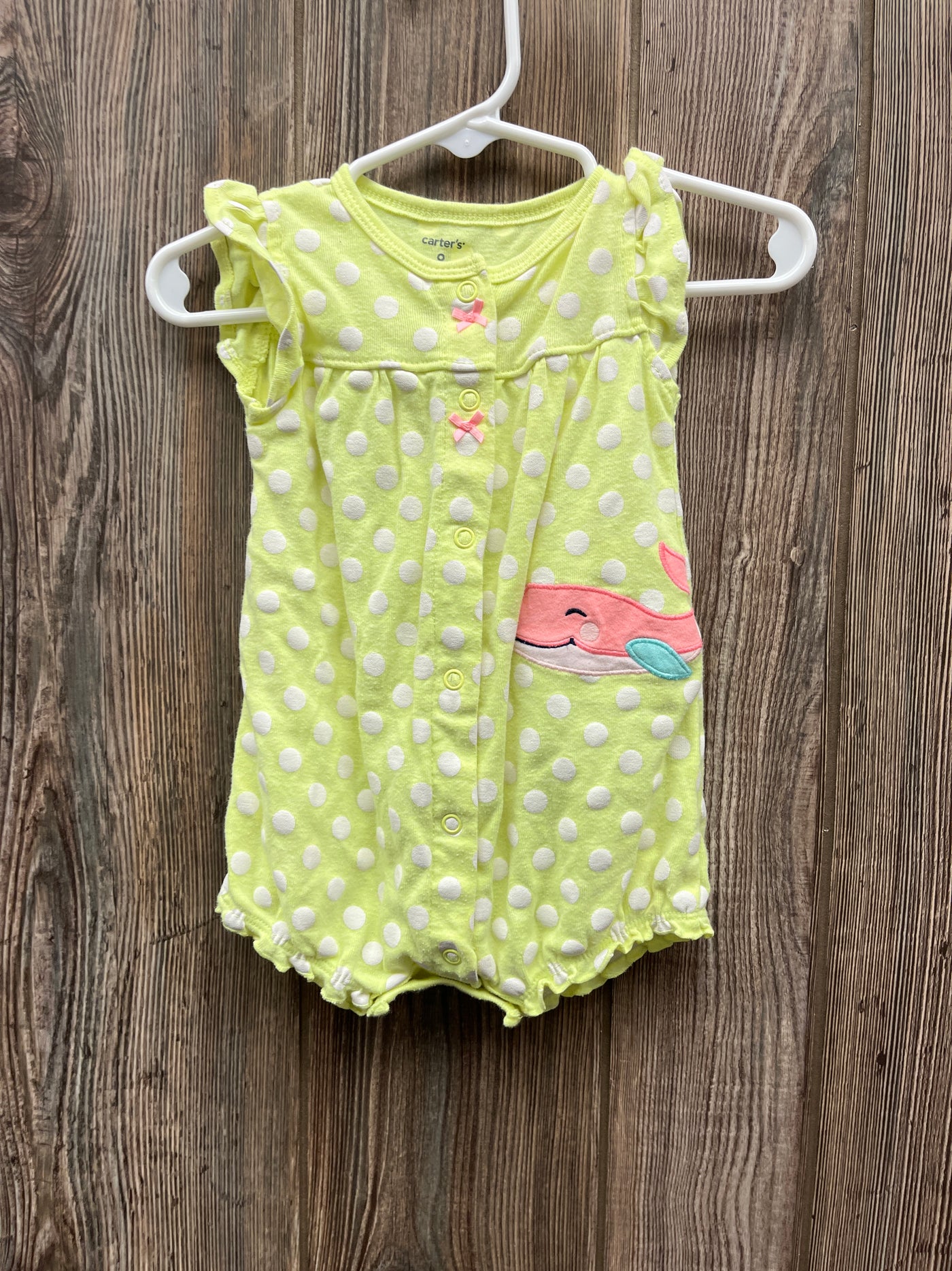 Girls 9 mo Yellow Romper with Whale