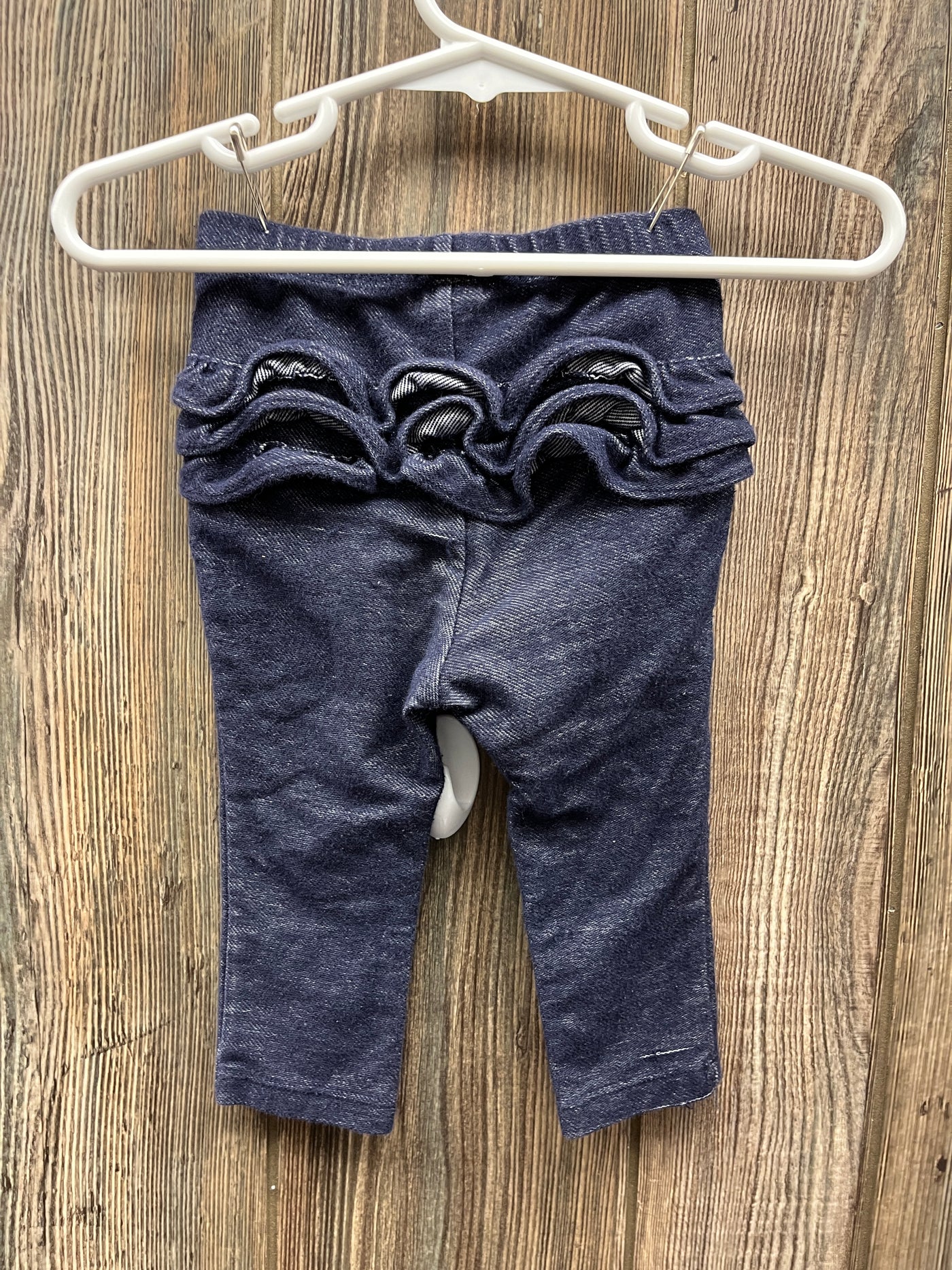 Girls 6-12 mo Blue Pants with Ruffles