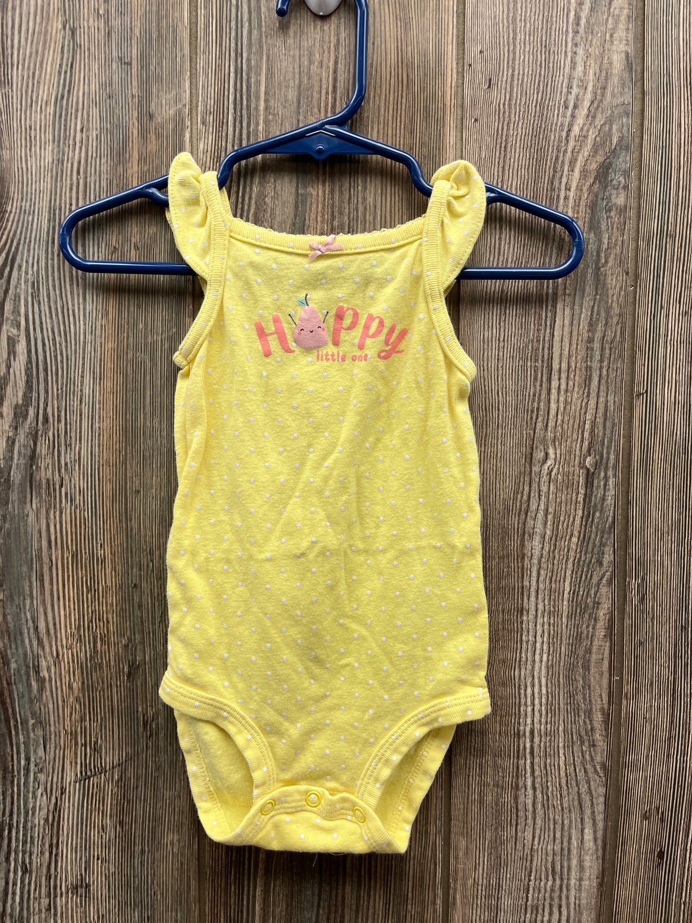 Girl 9 mo Yellow Happy Little One Tank Onesie