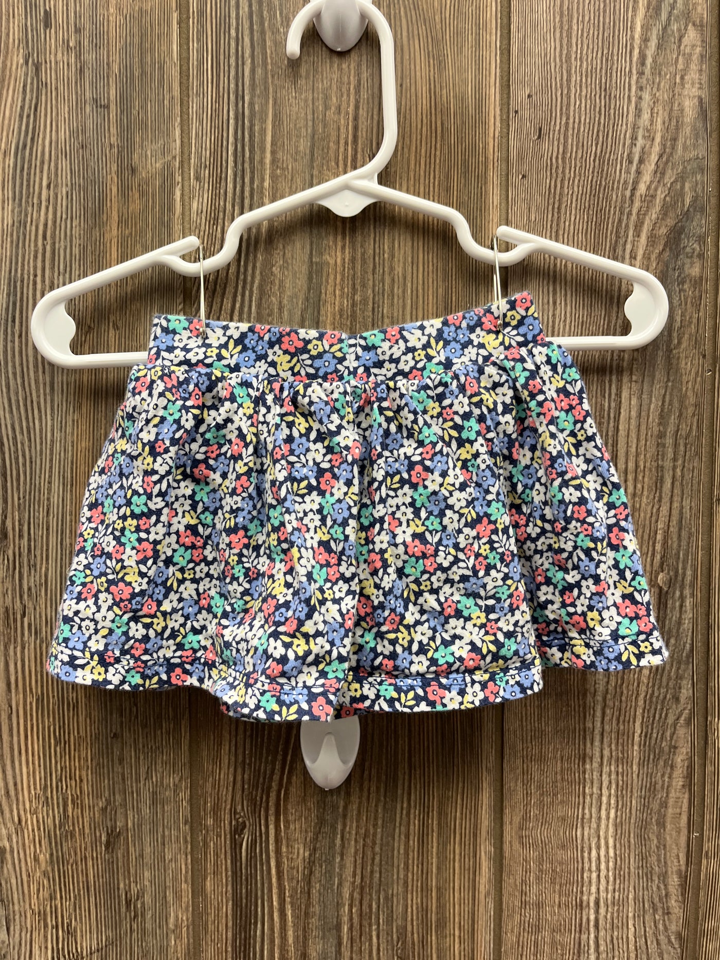 Girls 9 mo Navy Skort with Flowers