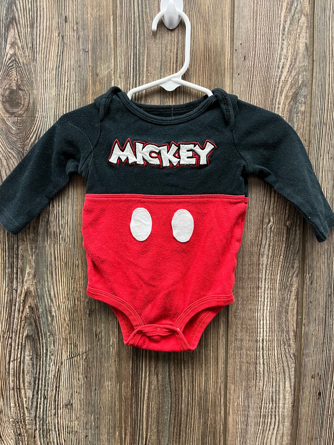 Boys 6 mo Mickey Mouse Long Sleeve Onesie