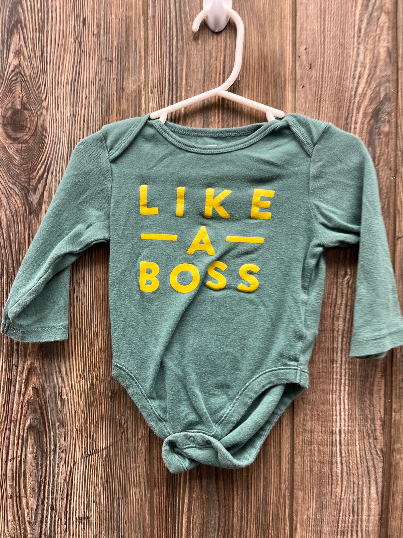 Boys 6-12 mo Like a Boss Long Sleeve Onesie