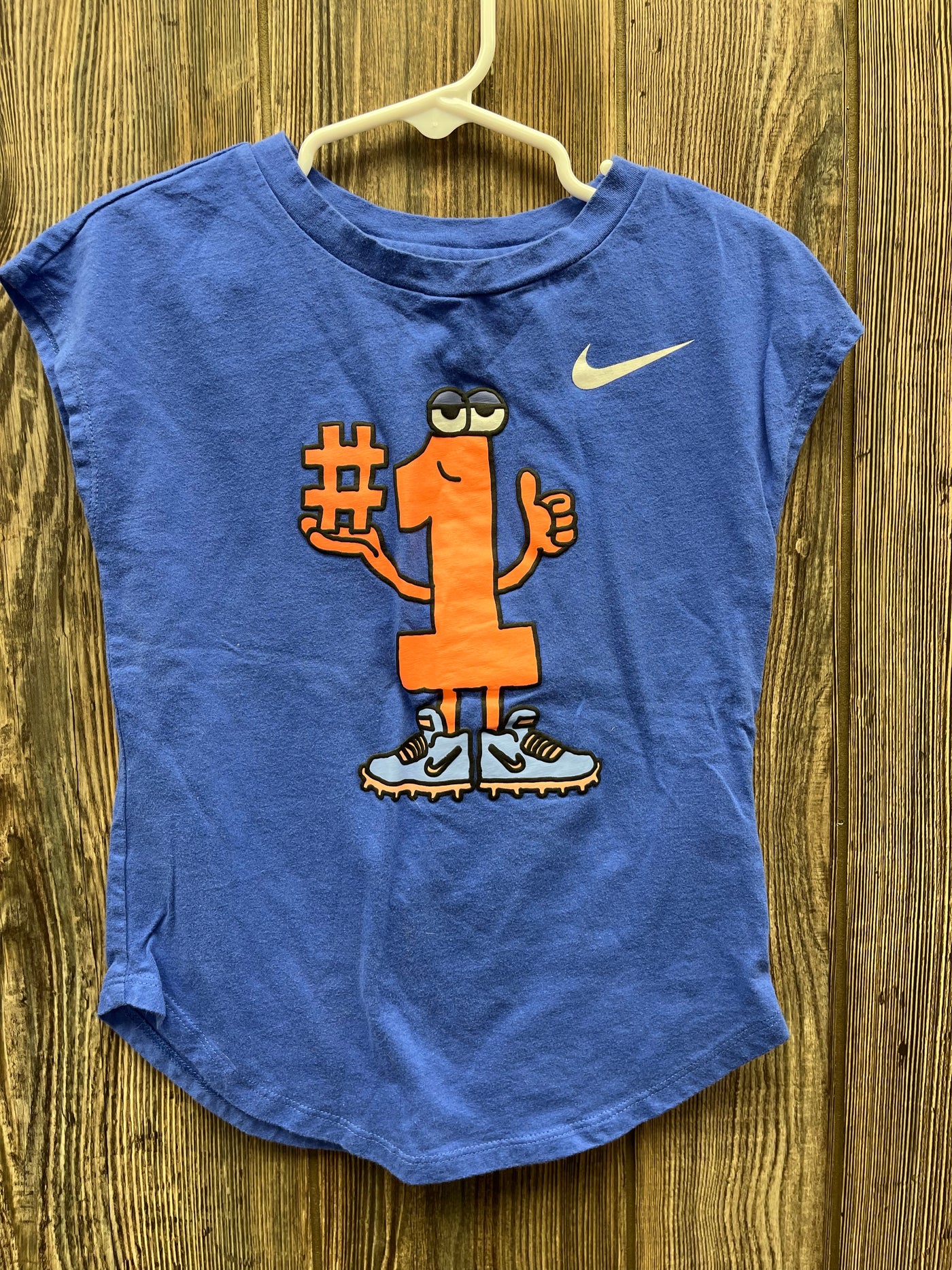 Girls 5/6 Blue Nike Short Sleeve Top