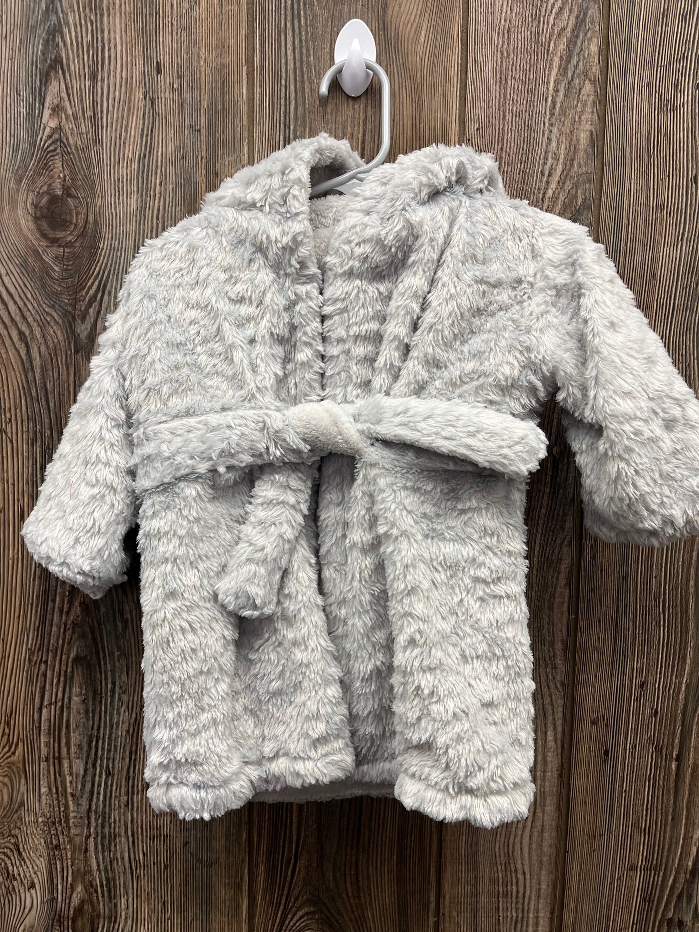 Boys Plush Gray Robe