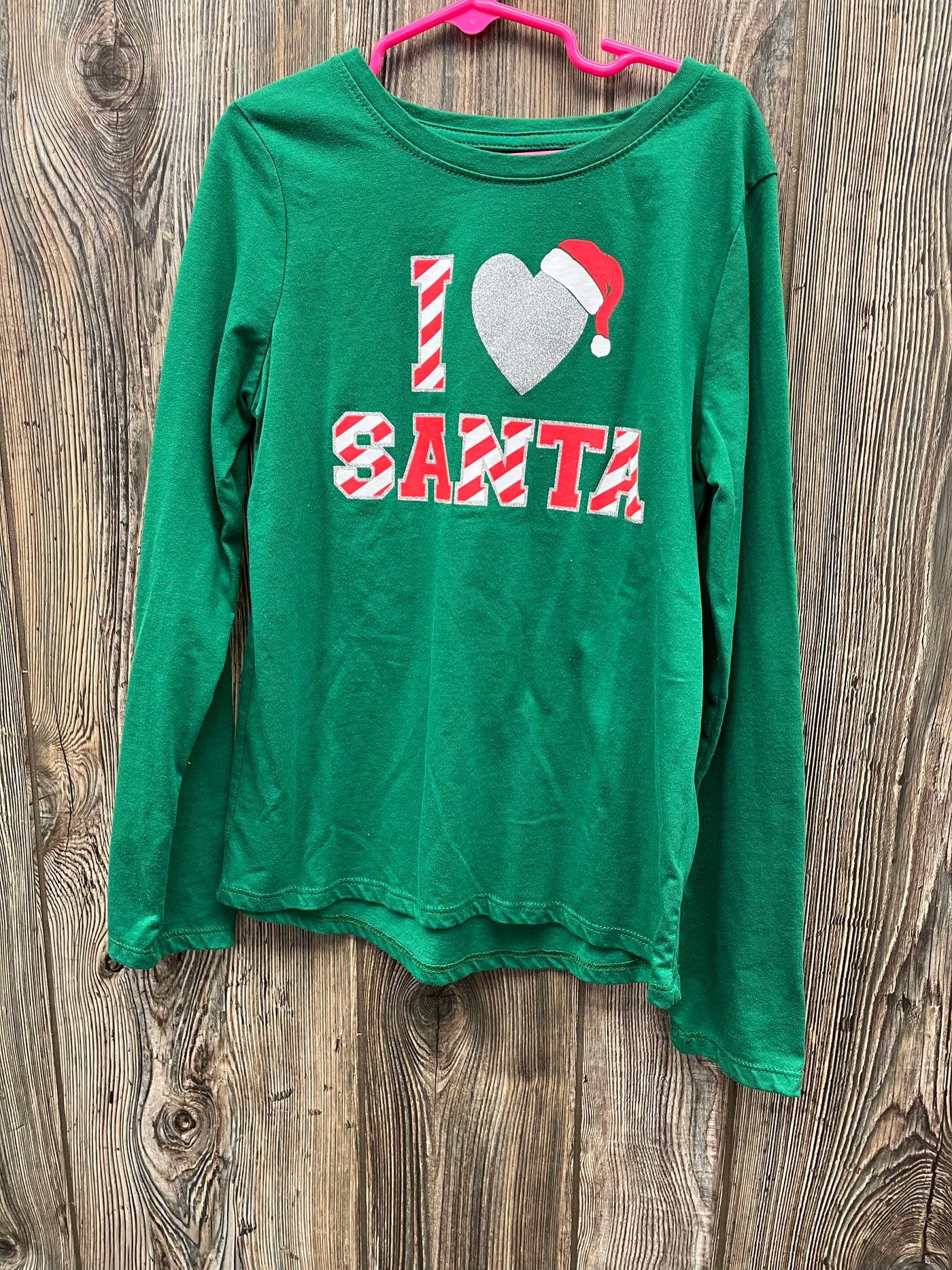 Girls Green Christmas Long Sleeve Top