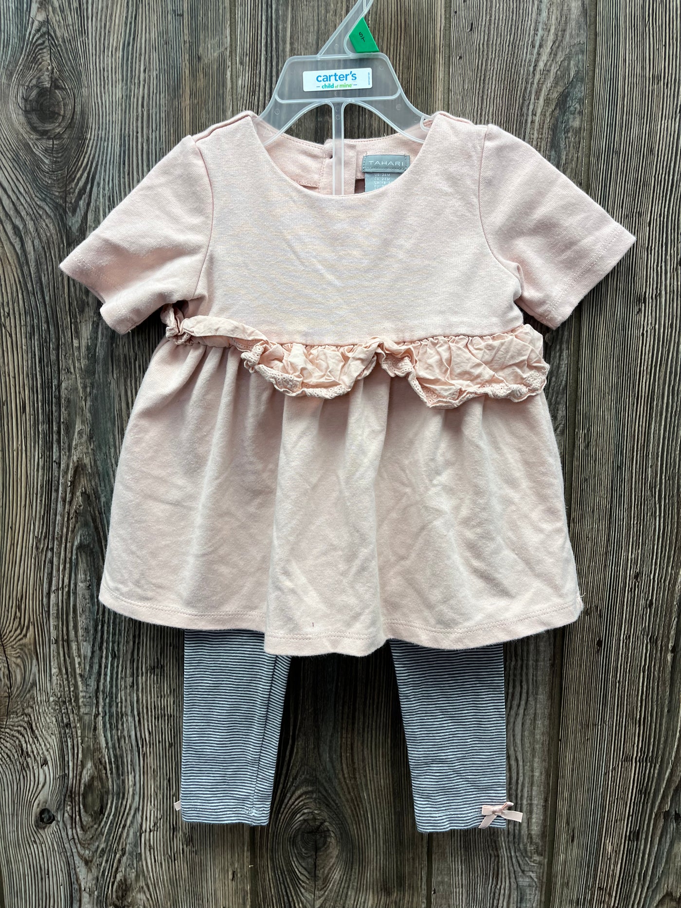 Girls 24 mo Pink Outfit Cute Ruffles