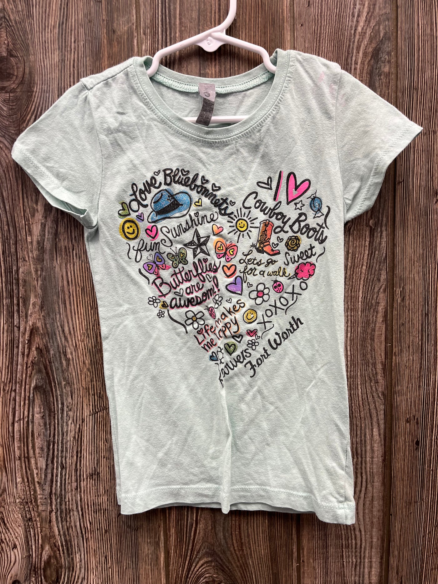 Girls YM Gray Forth Worth Short Sleeve Top