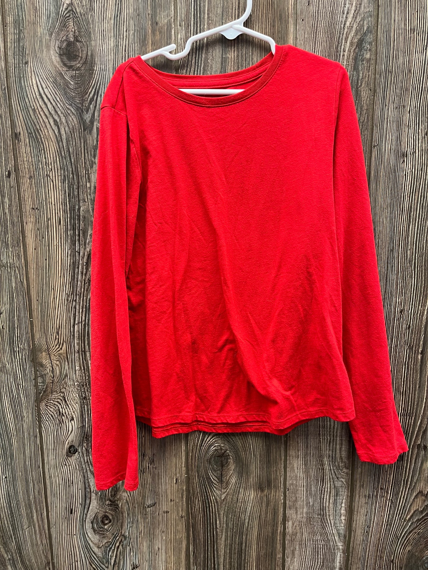 Girls Red Long Sleeve Top