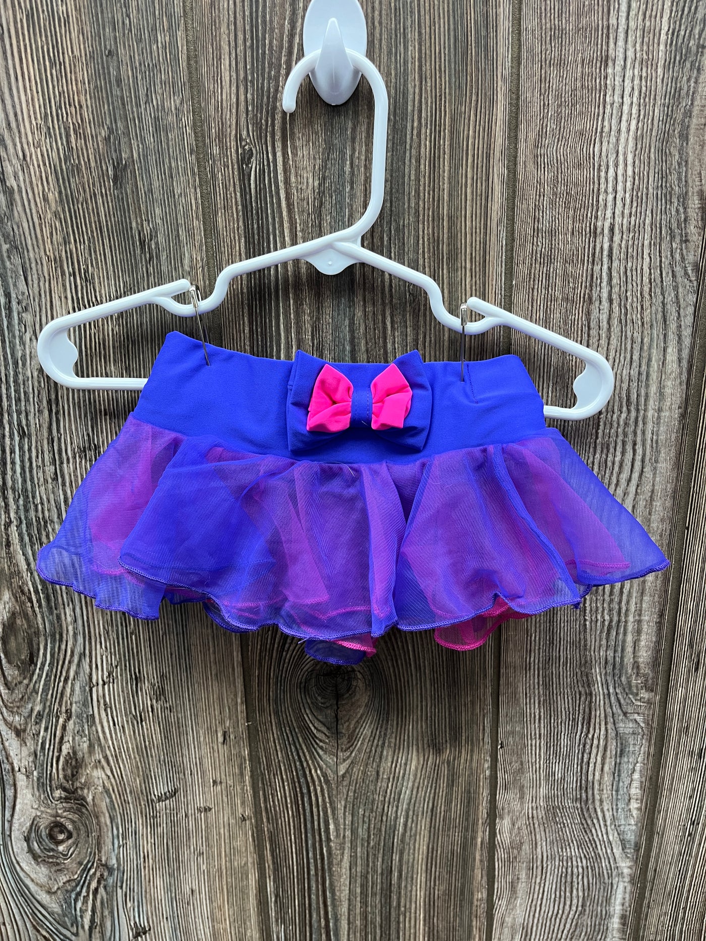 Girl 3T Blue and Pink Skirt with Bow