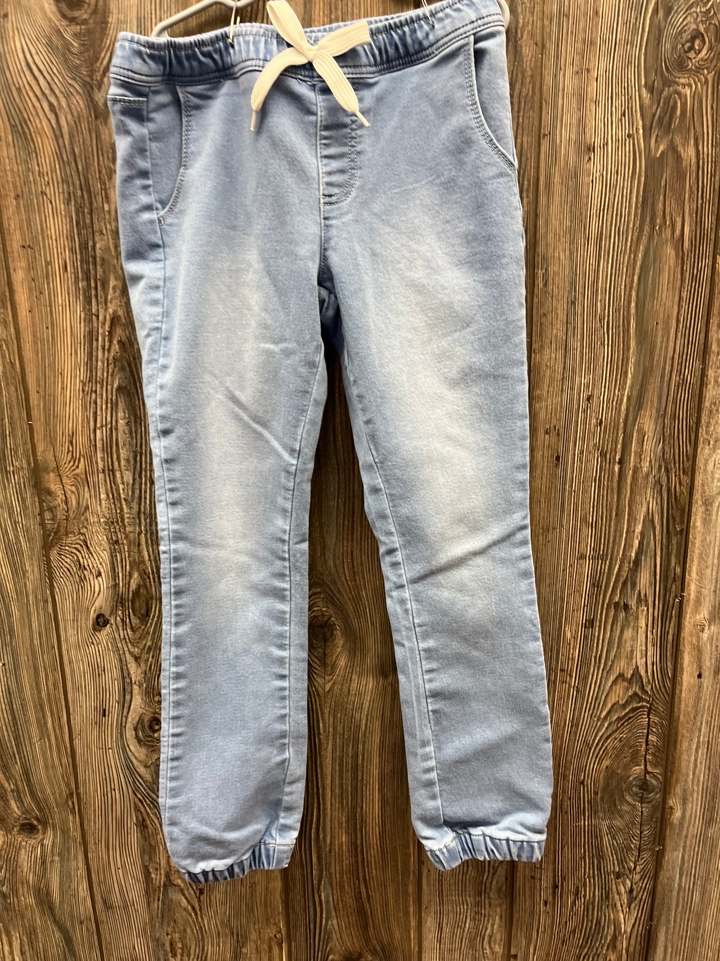 Girls 12 Blue Pull on Jeans with Strings