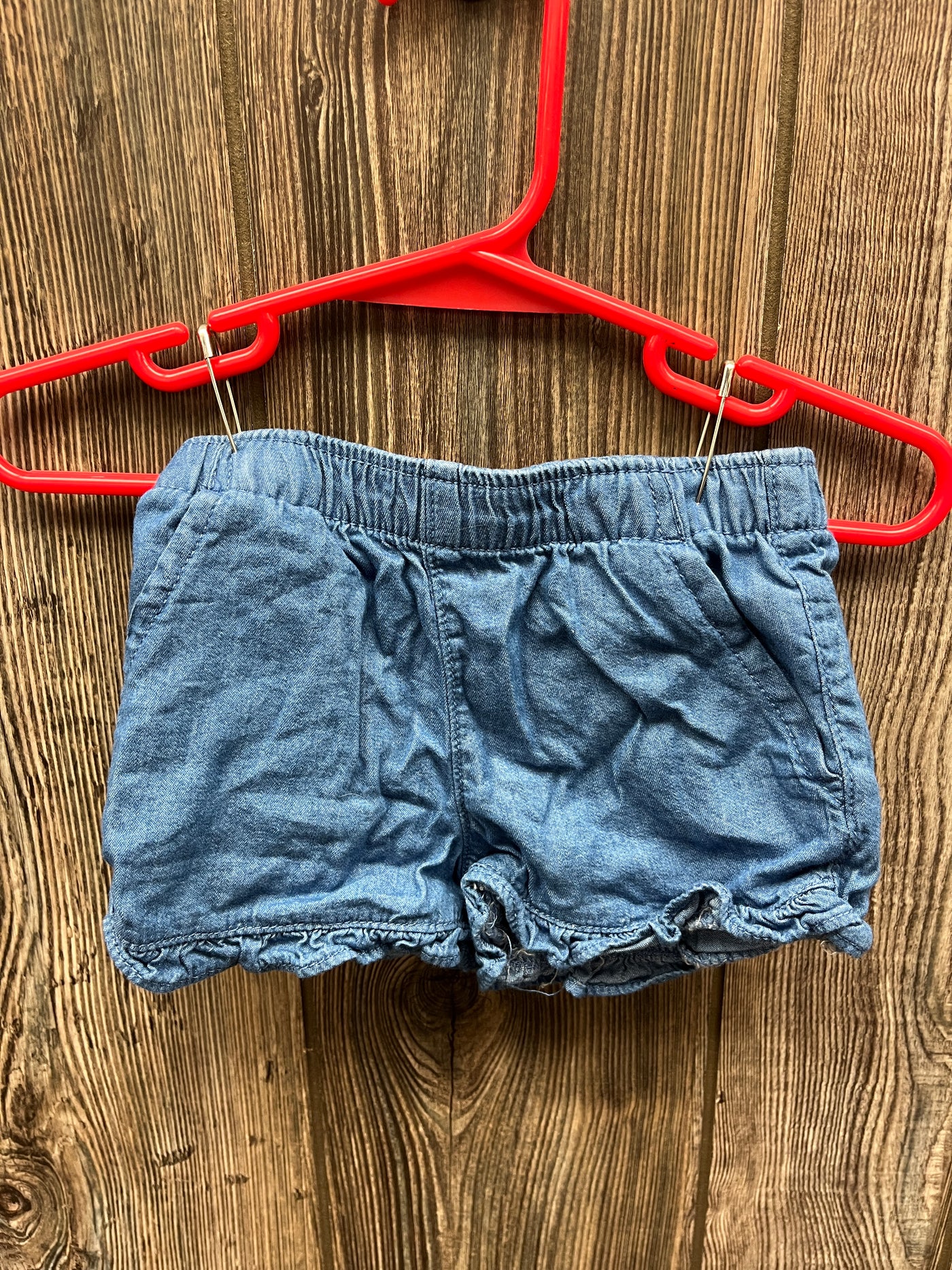 Girl 6-9 mo Blue Jean Pull On Shorts