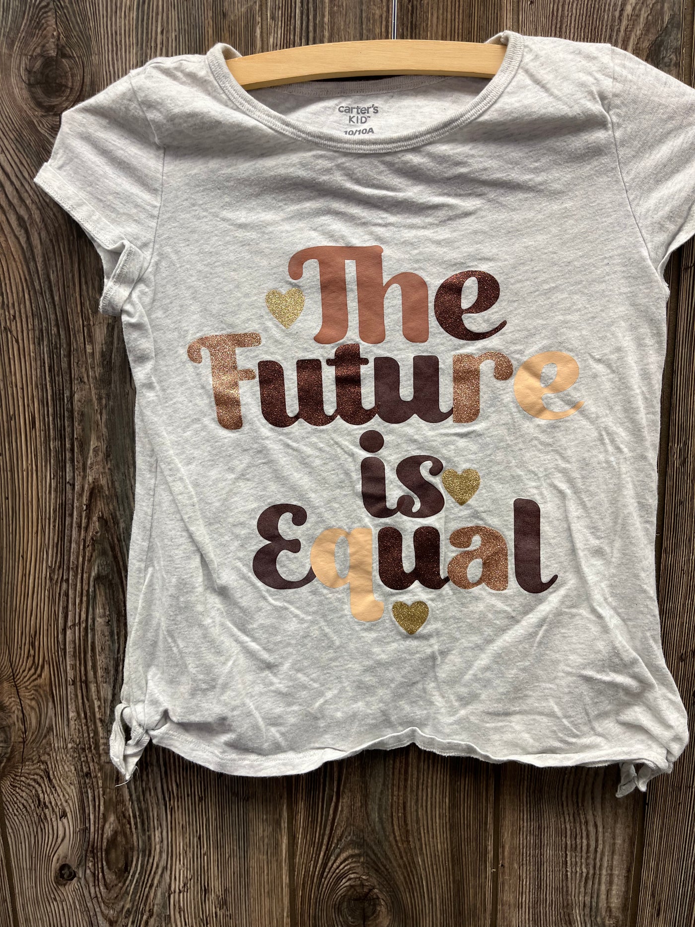 Girls Gray Future Short Sleeve Top