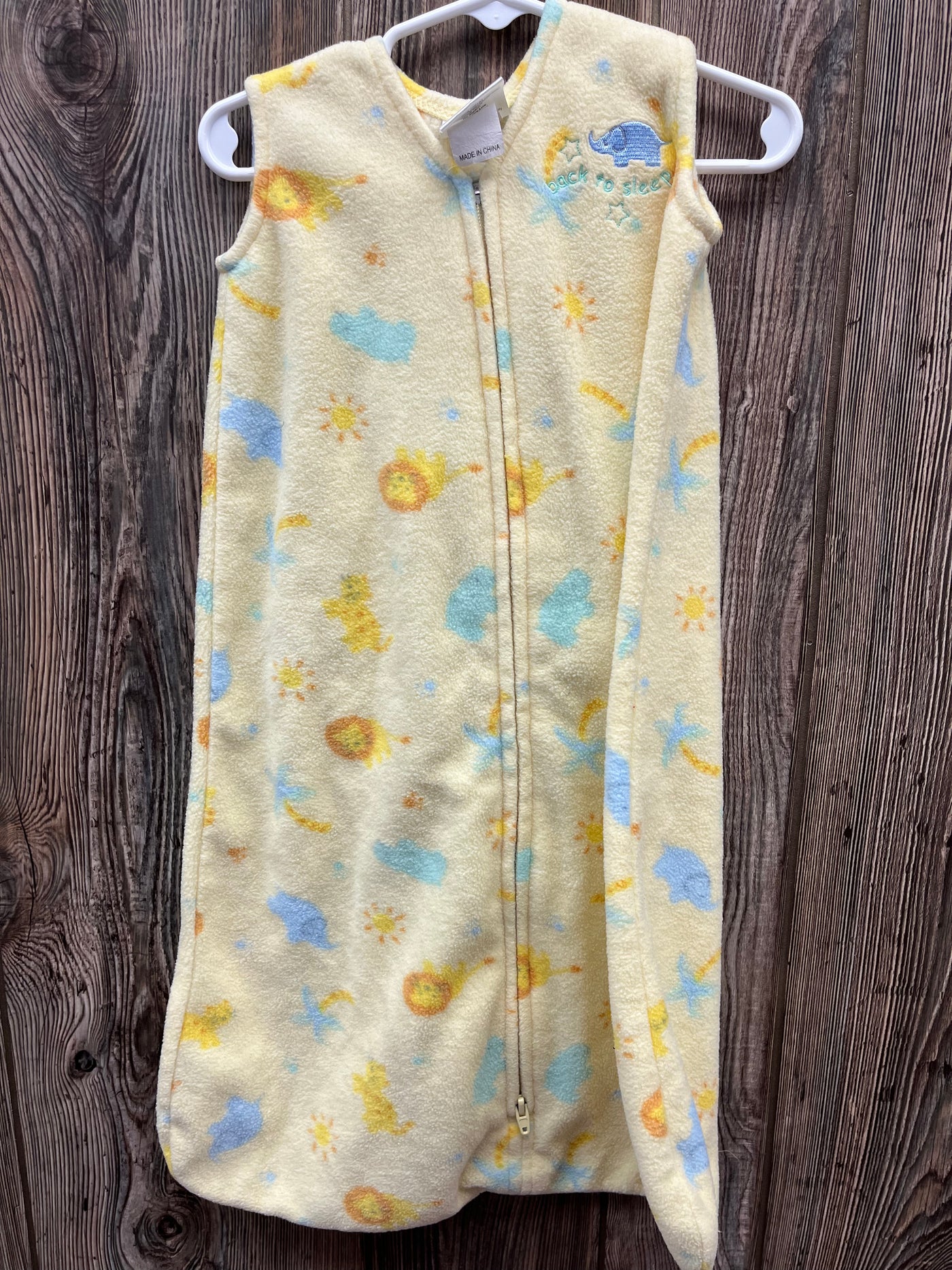 Girls Yellow Fleece Halo Sleep Sack