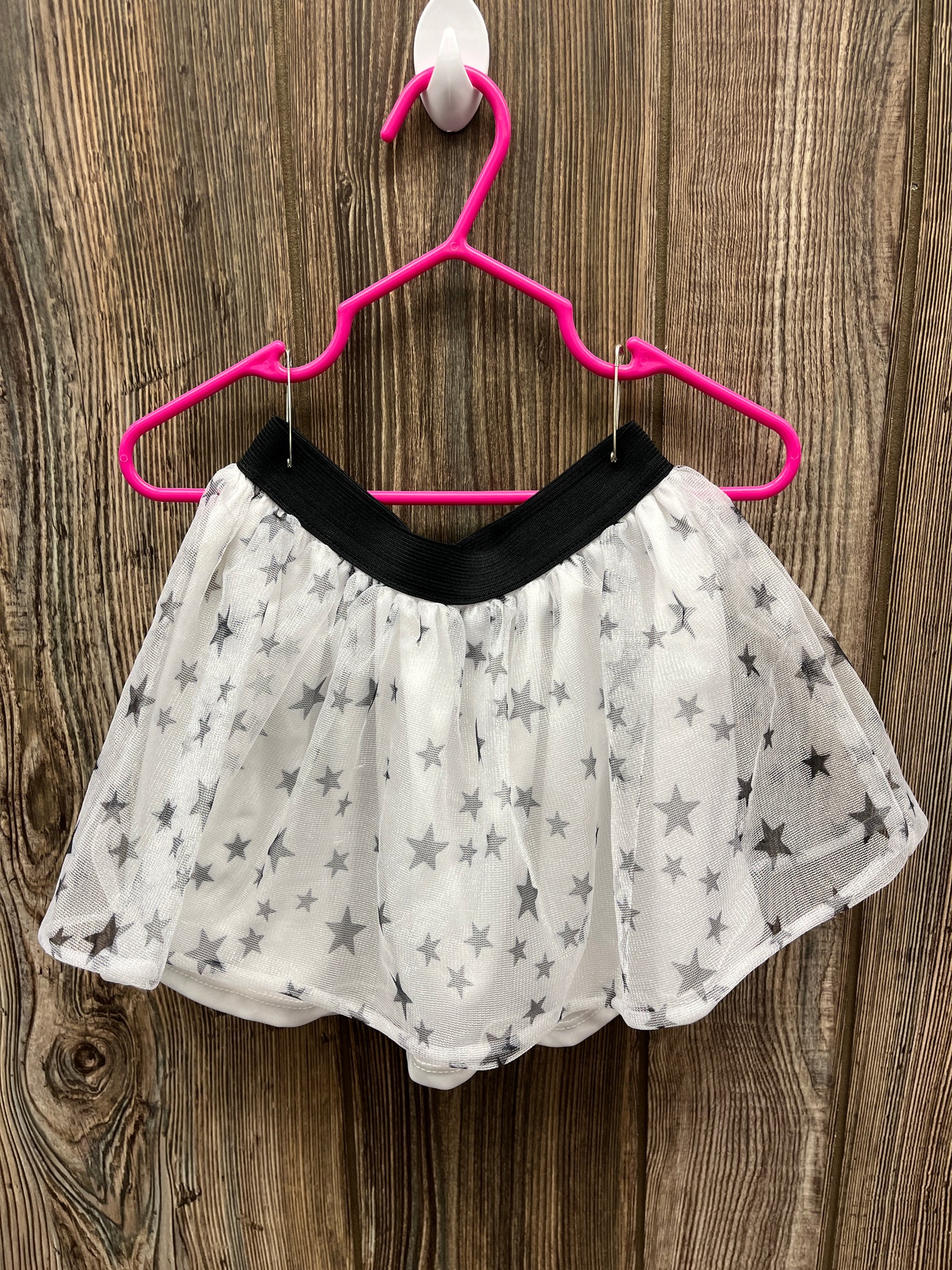 Girls 3T White Skirt with Stars