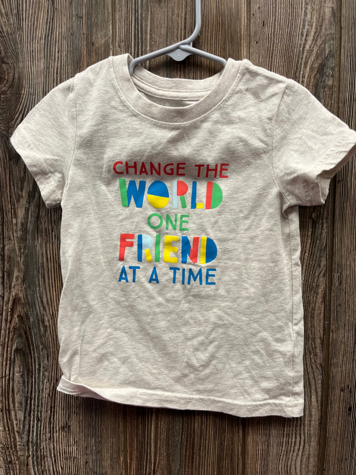 Girls 3T Change the World Short Sleeve Top