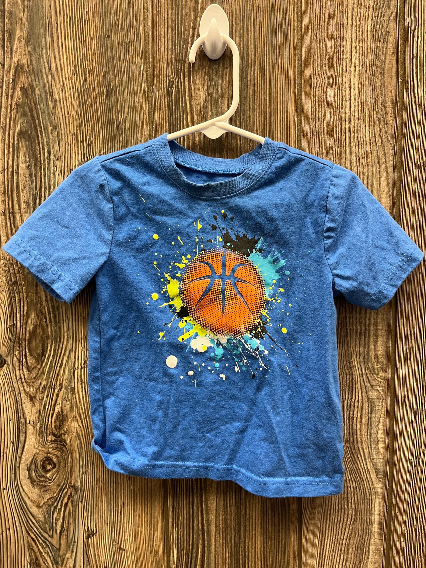 Boys 24 mo Blue Basketball Short Sleeve Shirt