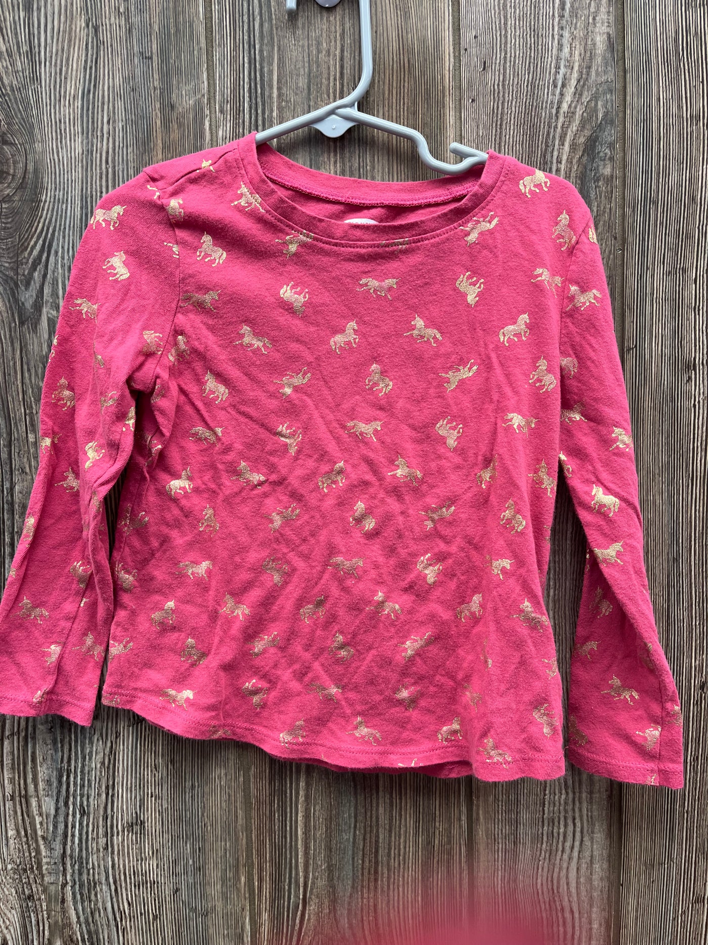 Girls Pink Unicorn Long Sleeve Shirt