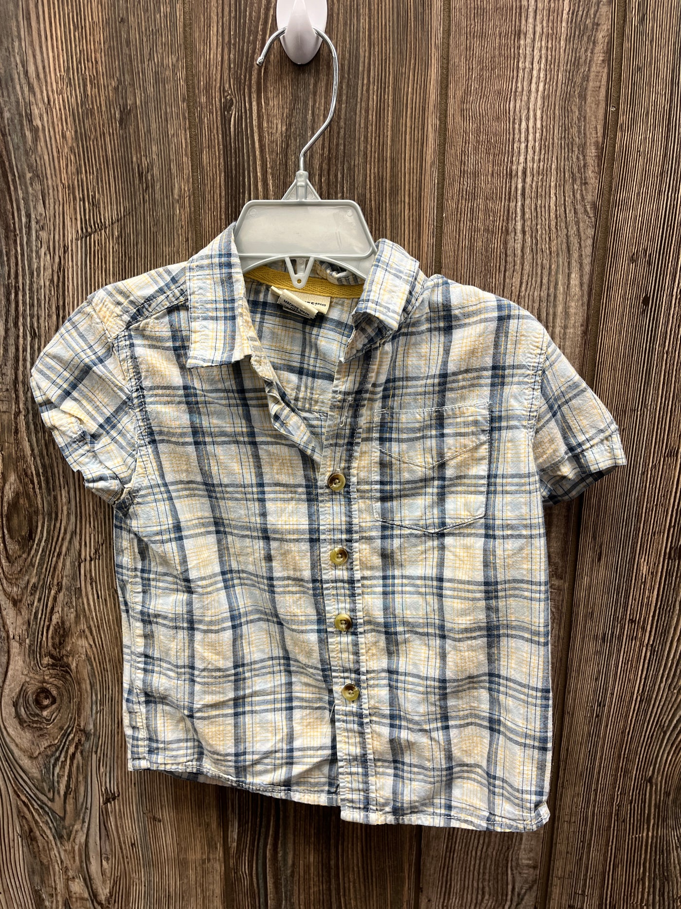 Boys 18 mo Navy Short Sleeve Button Down Shirt