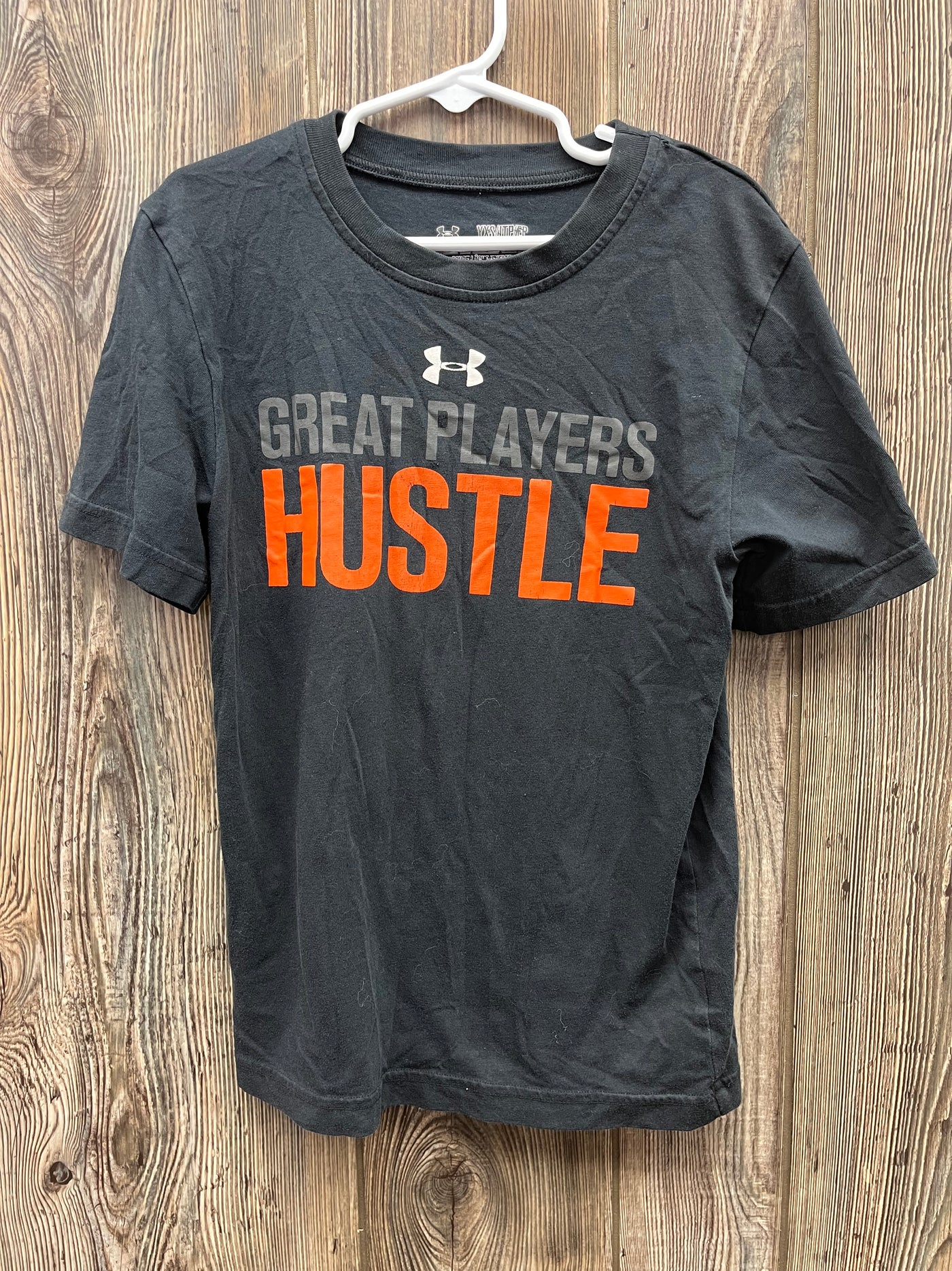 Boys Youth XS Black Great Players Hustle Under Armour Top