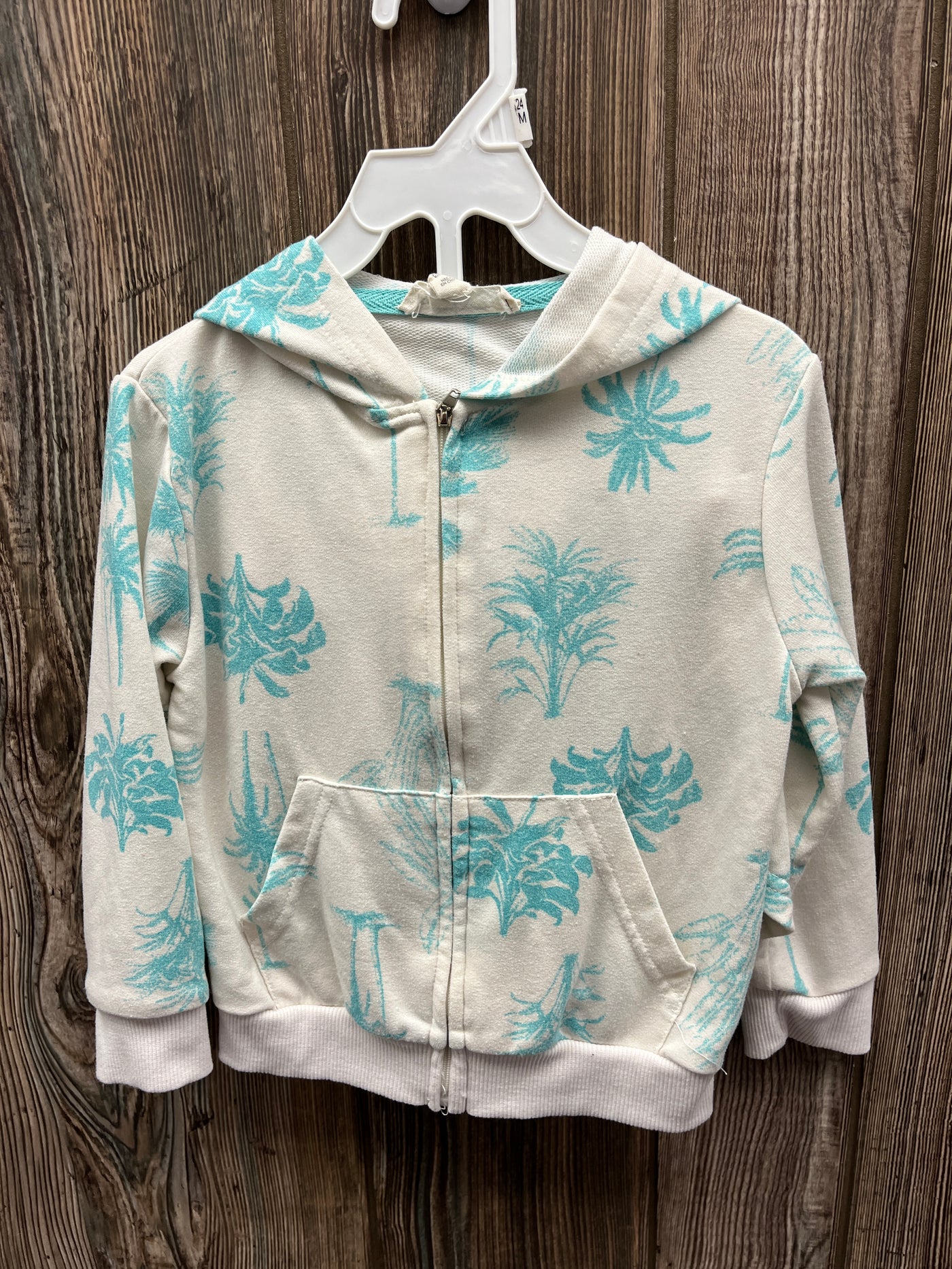 Girl 3T Palm Trees Zip up Hoodie and Shorts Outfit