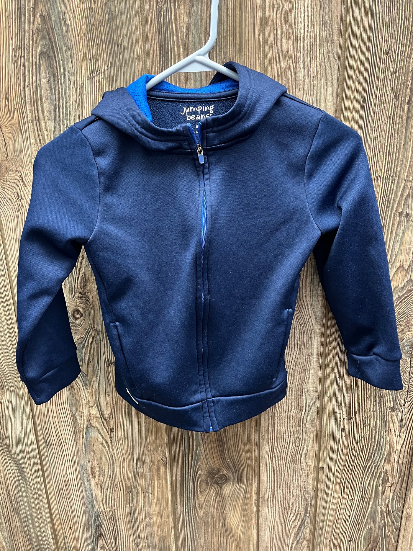 Boys 6 Blue Zip Up Hoodie