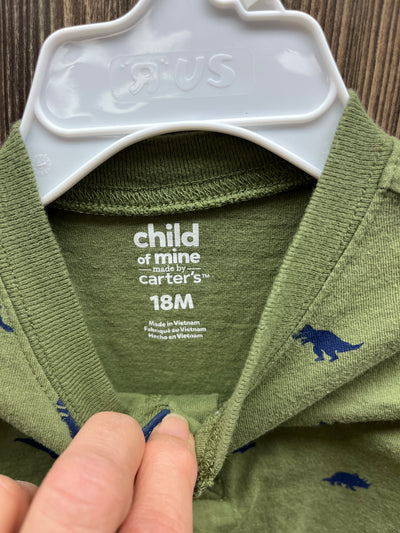 Boys 18 mo Green Dinosaur Long Sleeve Shirt