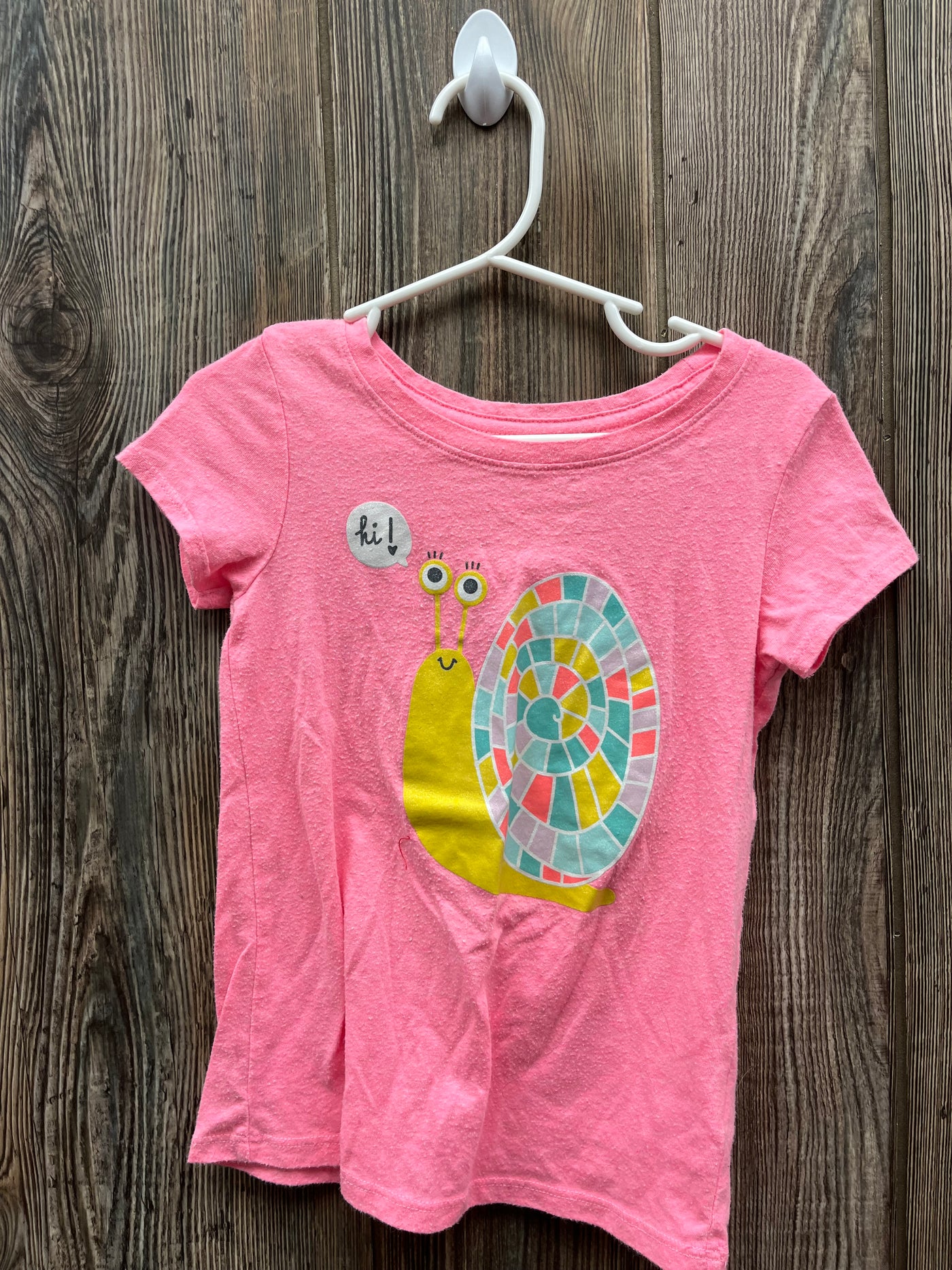 Girls 4T Snail Short Sleeve Top