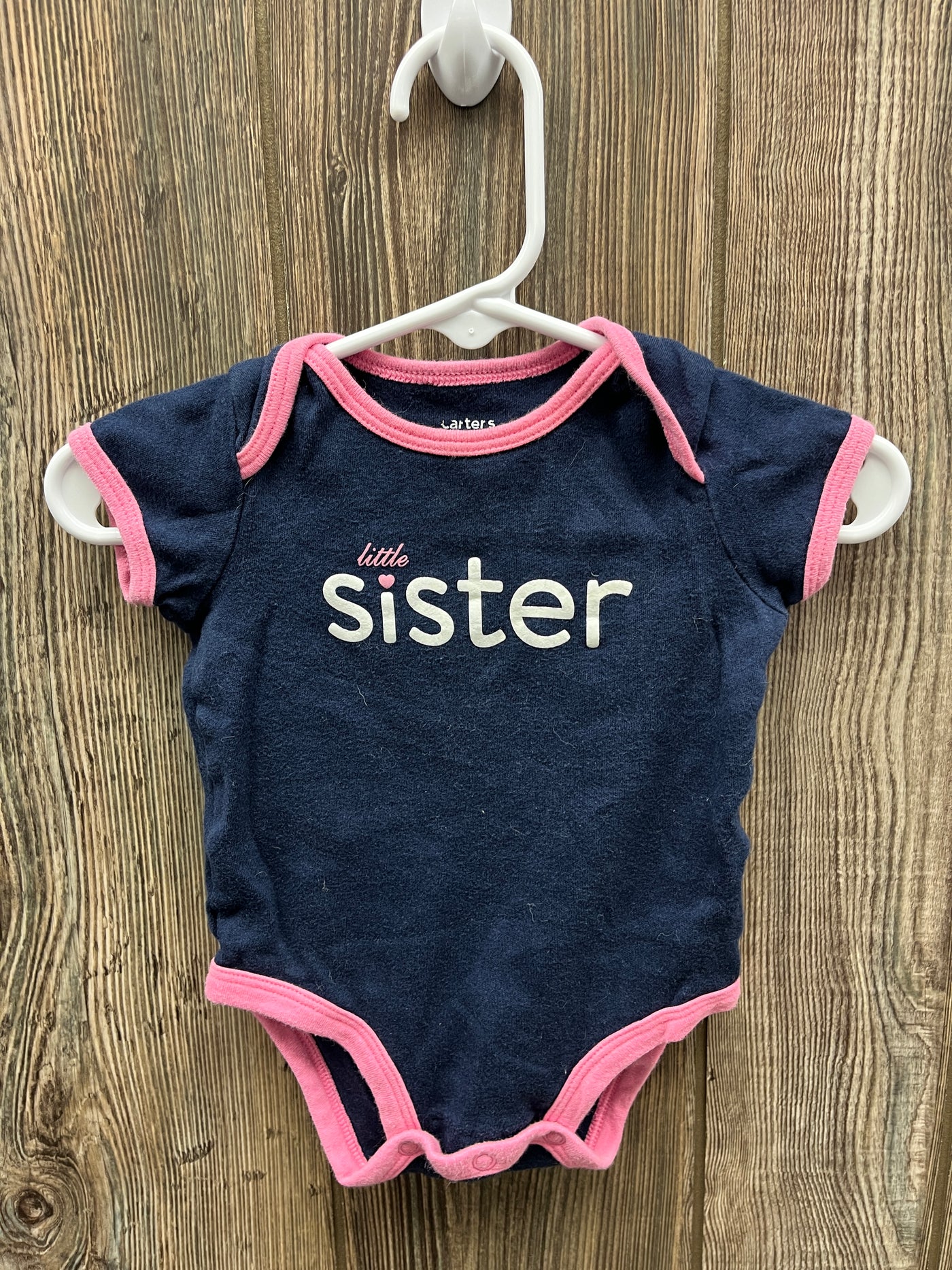 Girl 3 mo Little Sister Short Sleeve Onesie