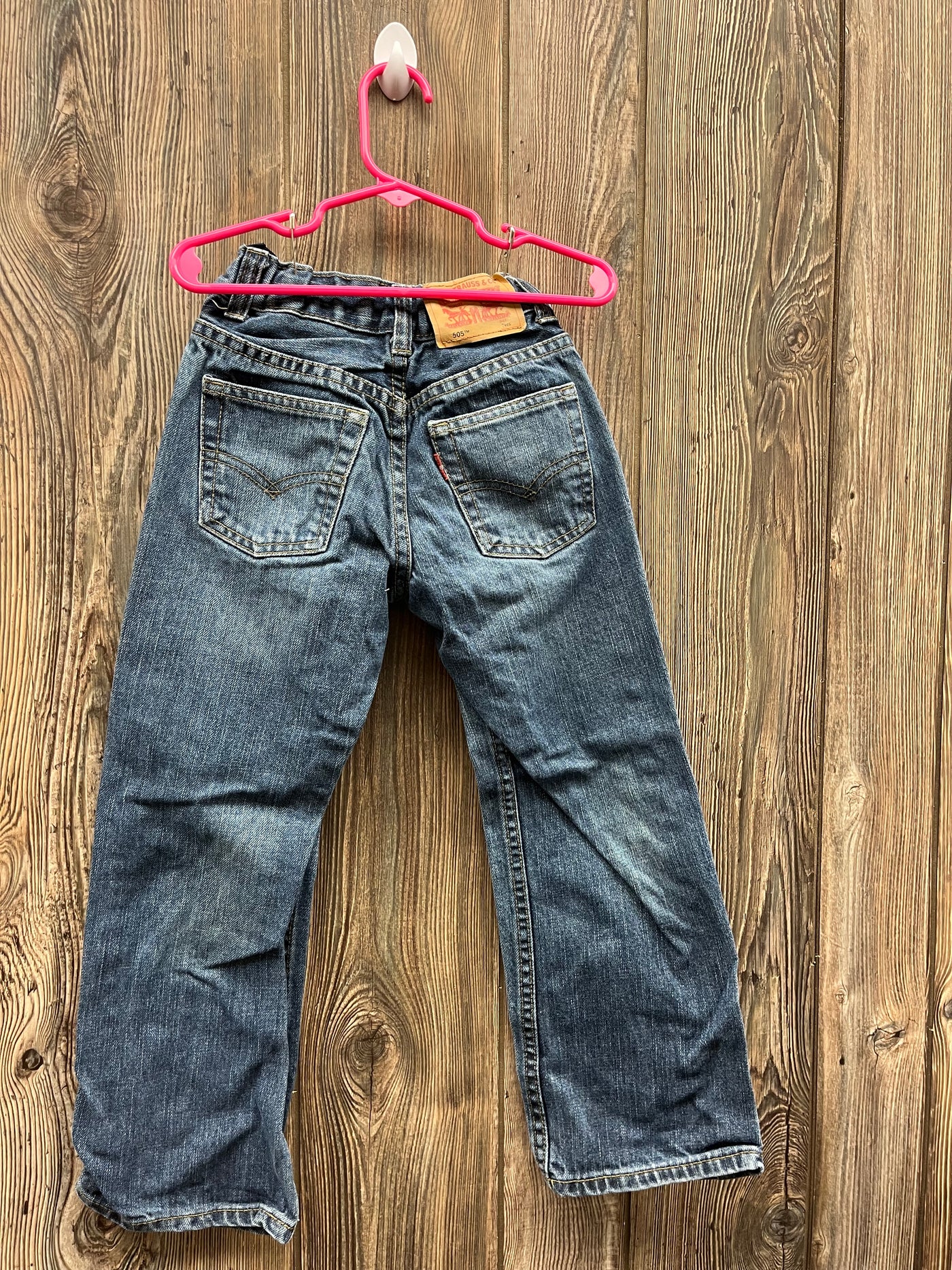 Boys 7 Reg Levi's 505 Blue Jeans