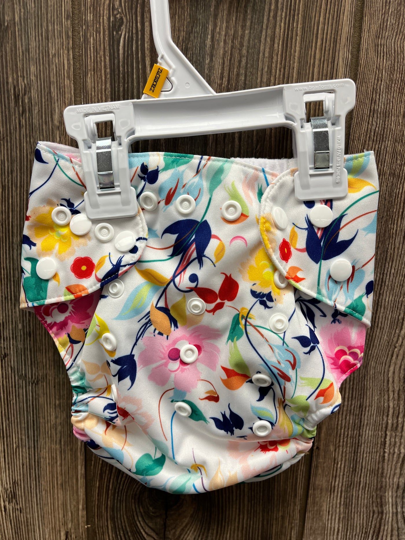 Girl Reusable Diaper with Flowers